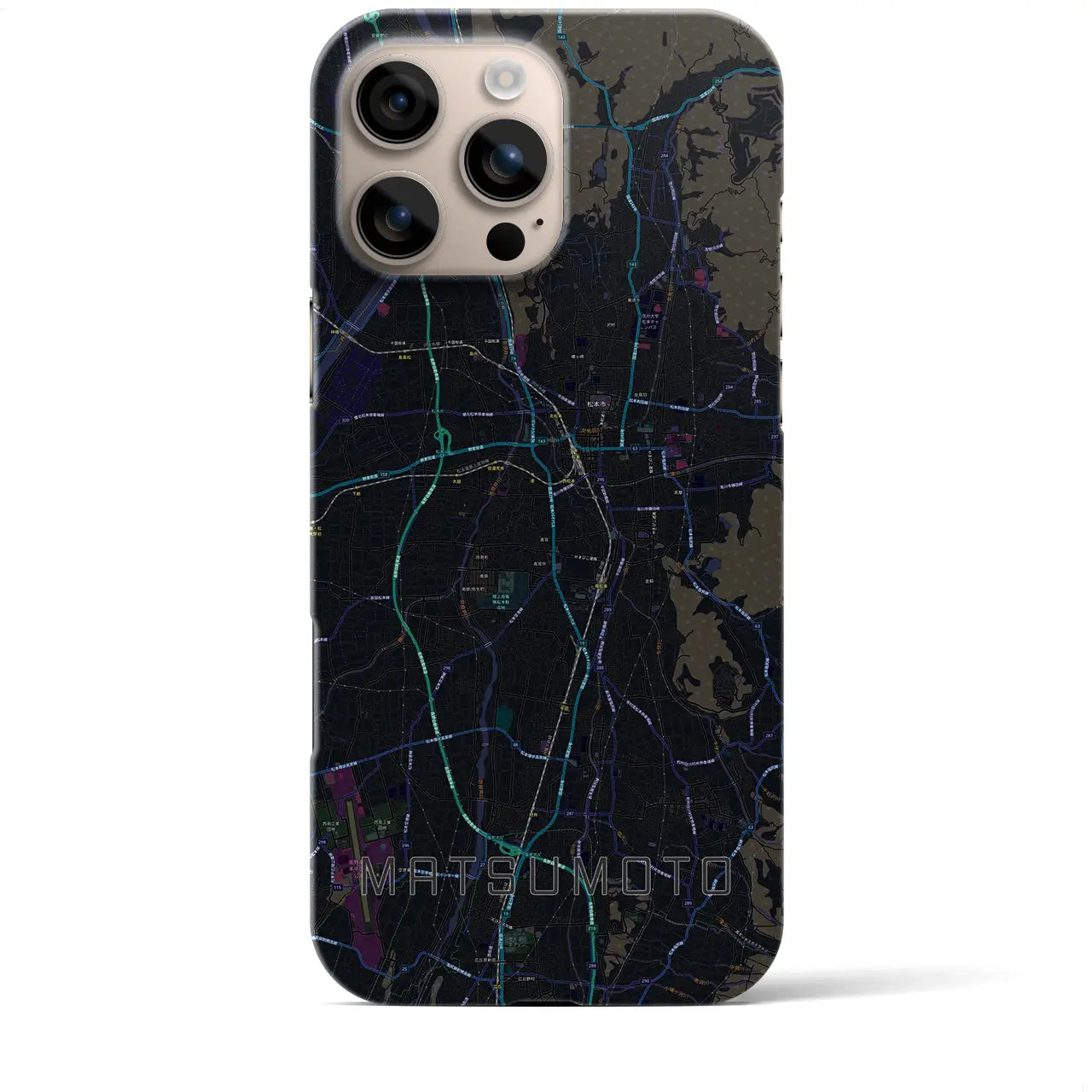 【松本(長野県)】地図柄iPhoneケース(バックカバータイプ)