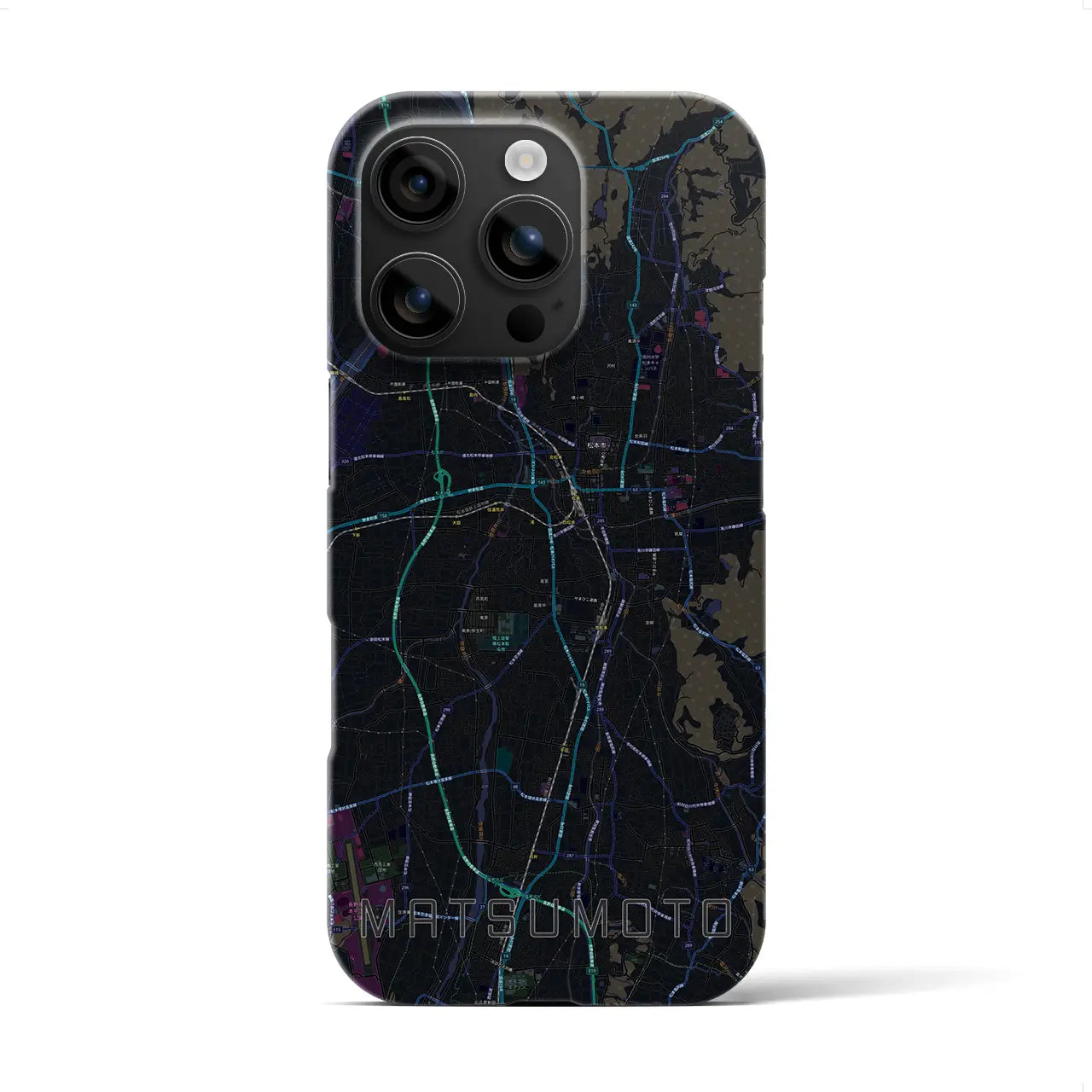 【松本(長野県)】地図柄iPhoneケース(バックカバータイプ)