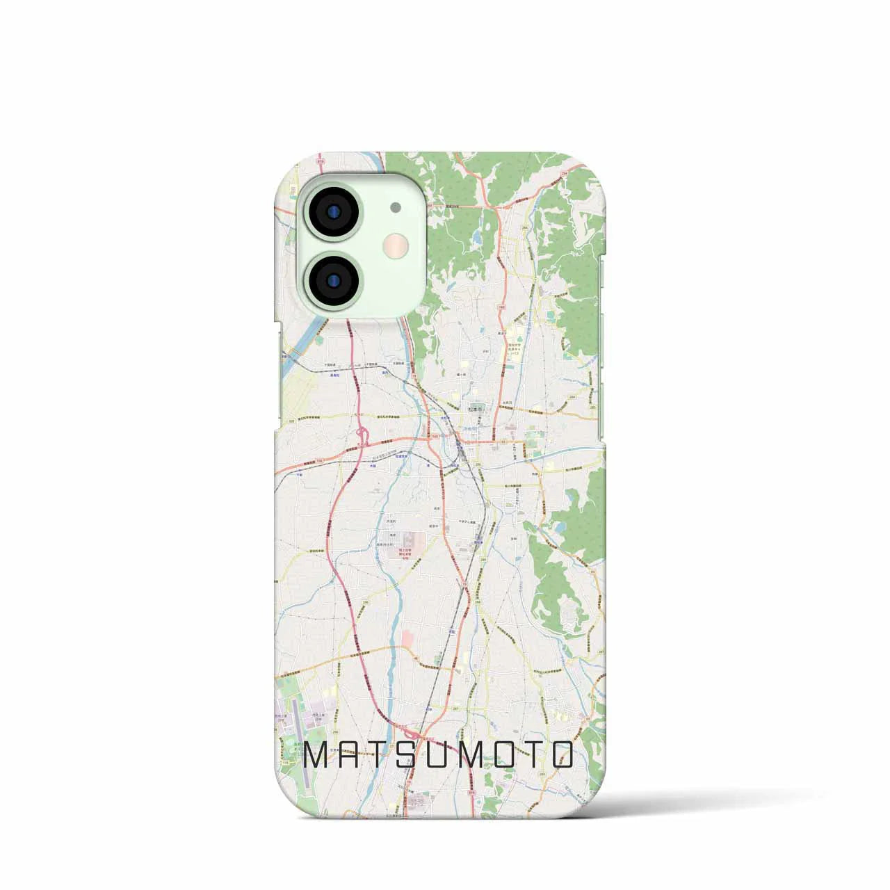 【松本(長野県)】地図柄iPhoneケース(バックカバータイプ)