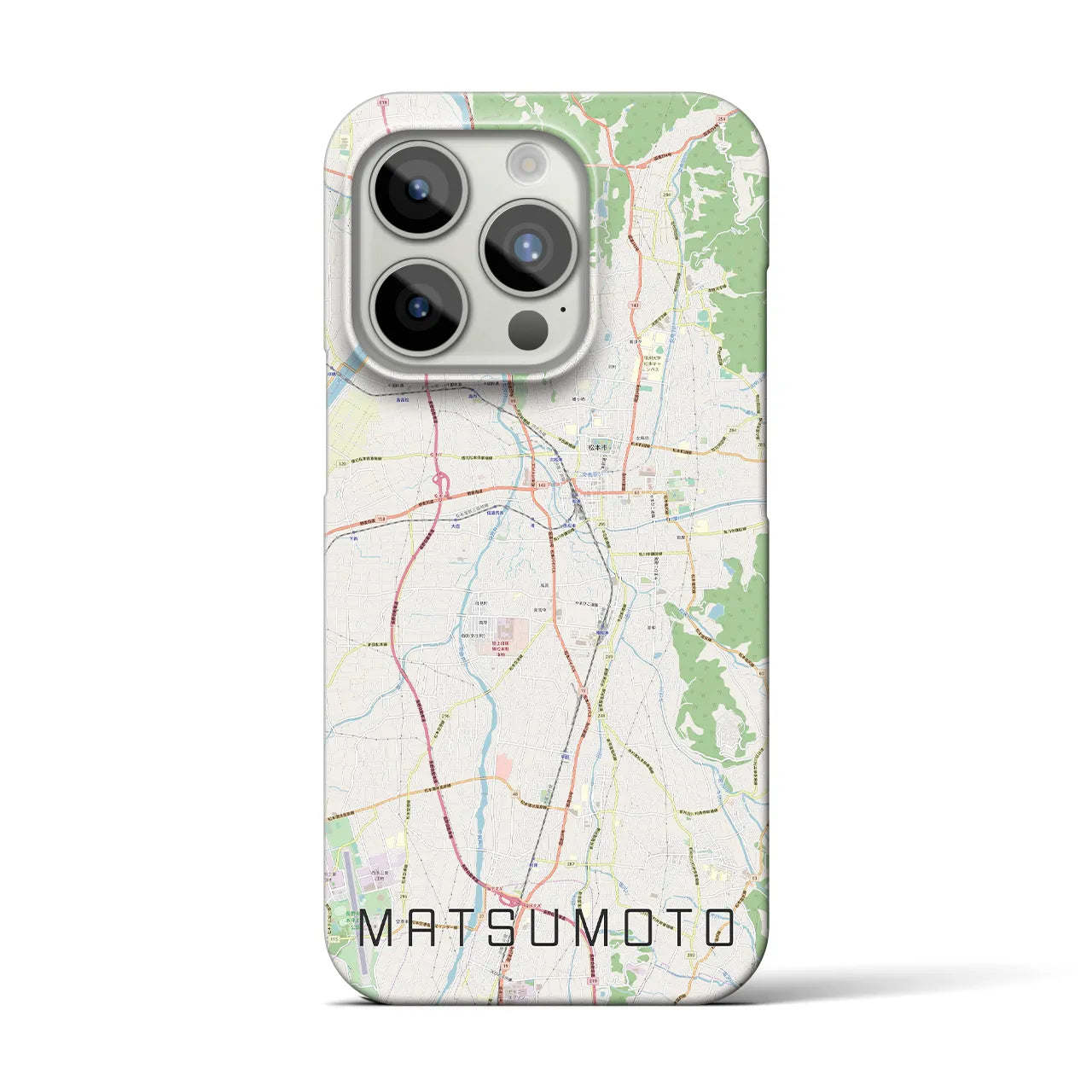 【松本(長野県)】地図柄iPhoneケース(バックカバータイプ)
