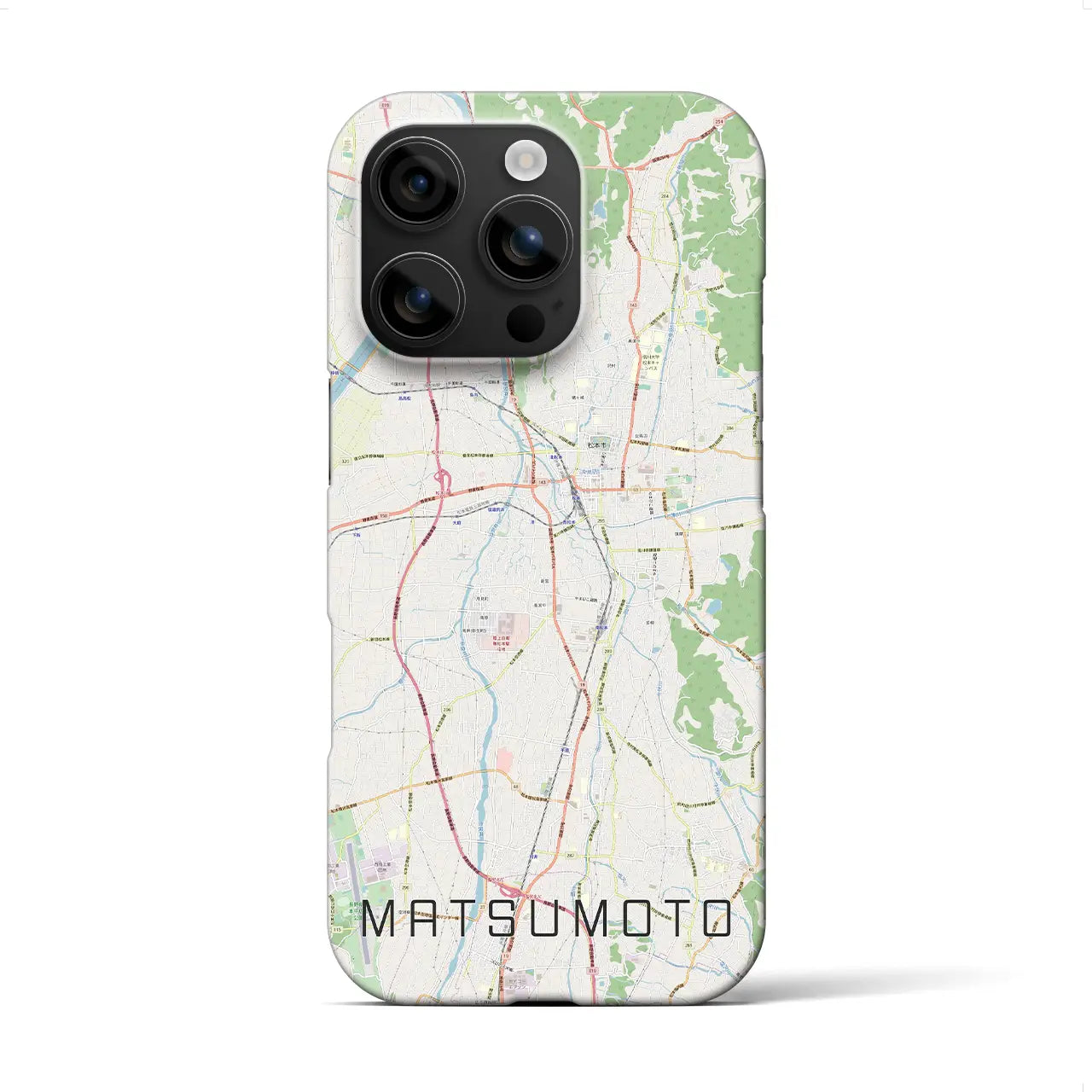 【松本(長野県)】地図柄iPhoneケース(バックカバータイプ)