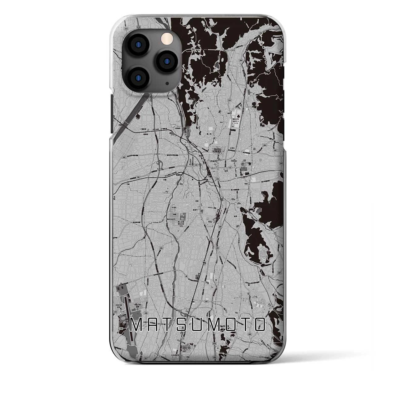 【松本(長野県)】地図柄iPhoneケース(クリアタイプ)