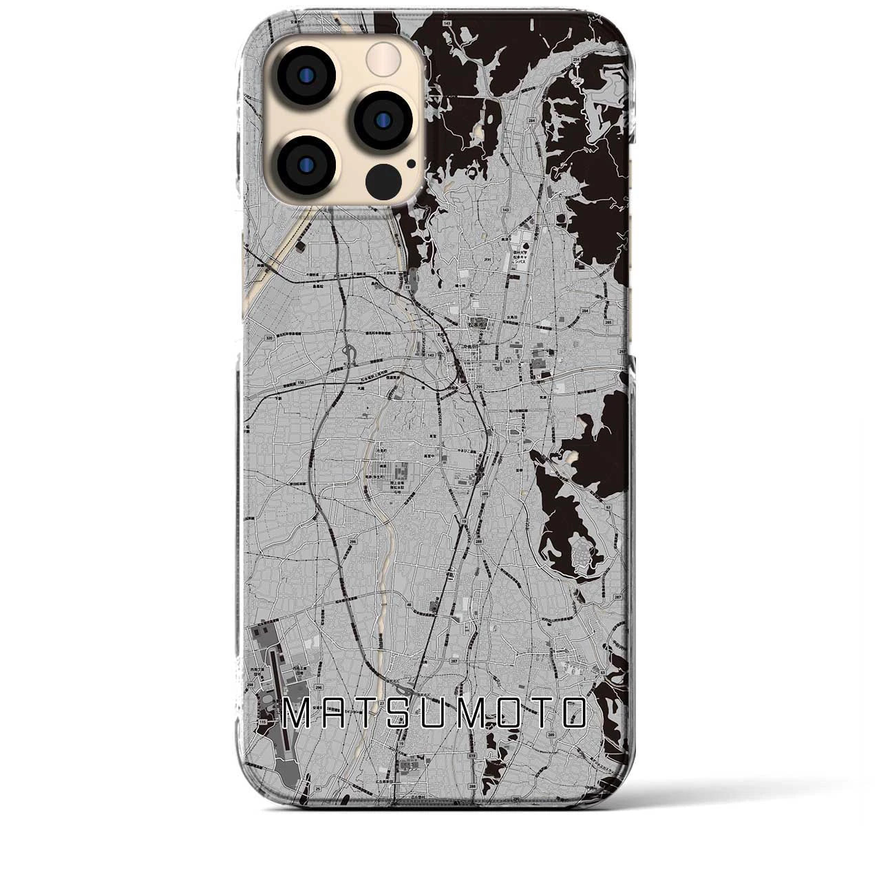 【松本(長野県)】地図柄iPhoneケース(クリアタイプ)