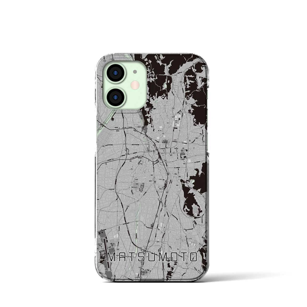 【松本(長野県)】地図柄iPhoneケース(クリアタイプ)