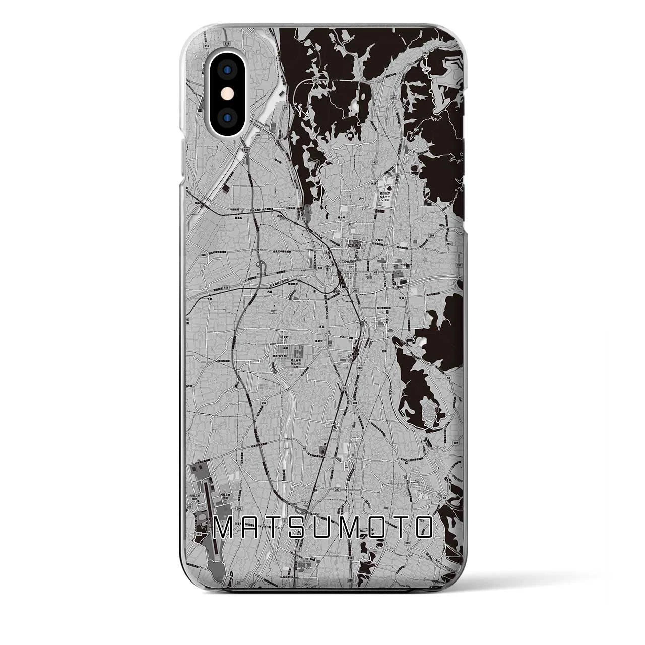 【松本(長野県)】地図柄iPhoneケース(クリアタイプ)