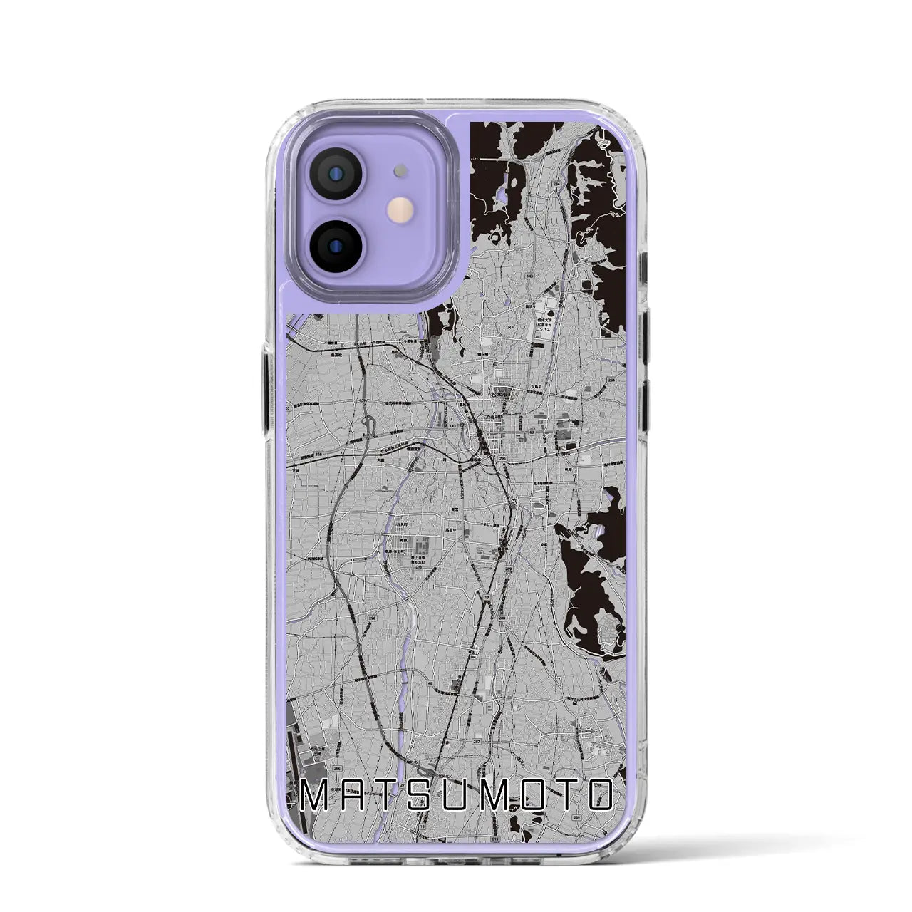 【松本(長野県)】地図柄iPhoneケース(MagSafeタイプ)