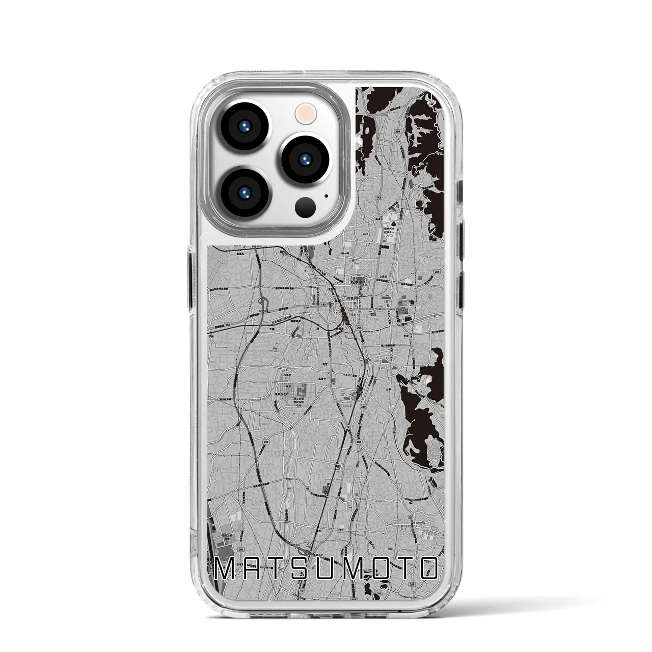 【松本(長野県)】地図柄iPhoneケース(MagSafeタイプ)