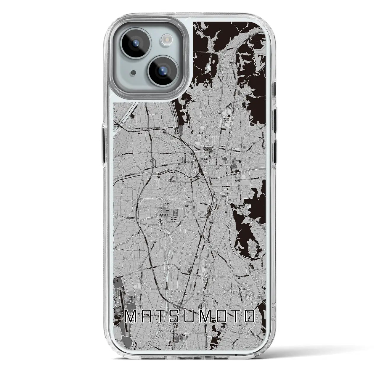 【松本(長野県)】地図柄iPhoneケース(MagSafeタイプ)