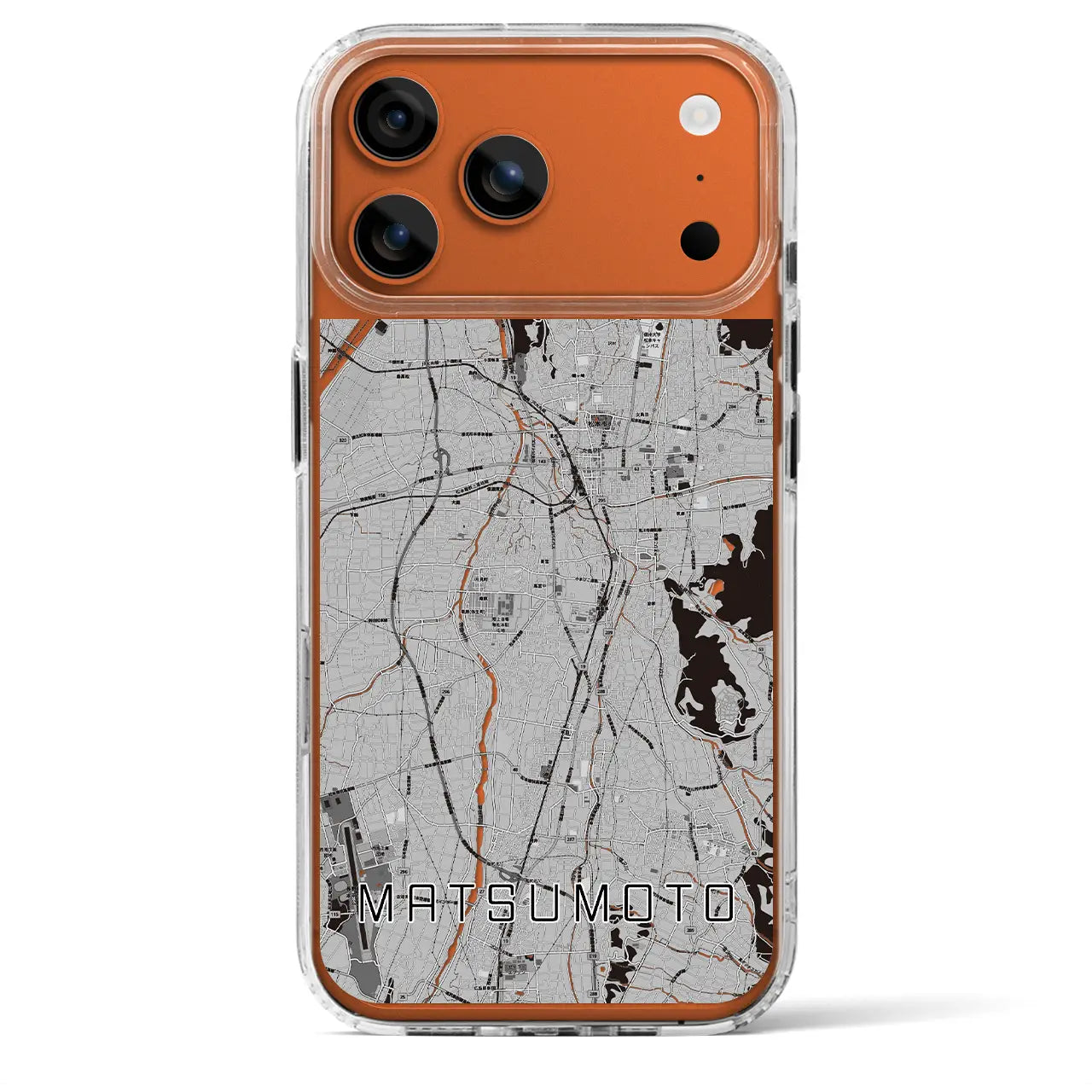 【松本(長野県)】地図柄iPhoneケース(MagSafeタイプ)