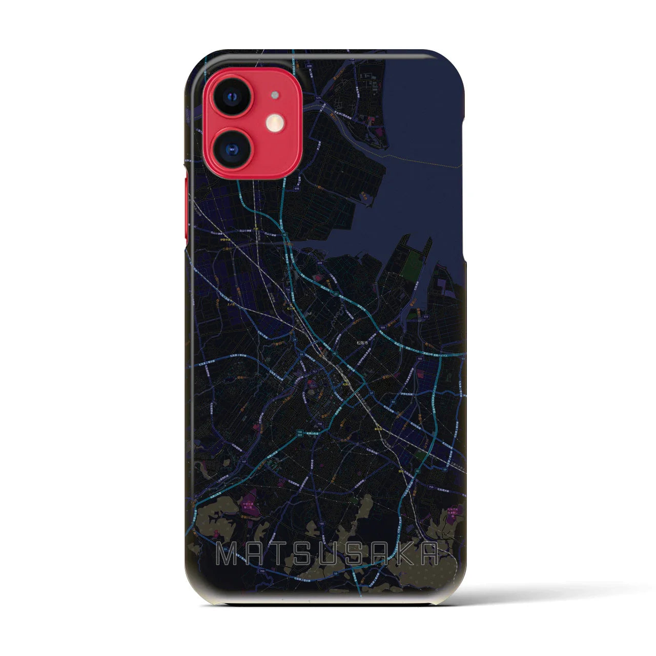 【松阪(三重県)】地図柄iPhoneケース(バックカバータイプ)