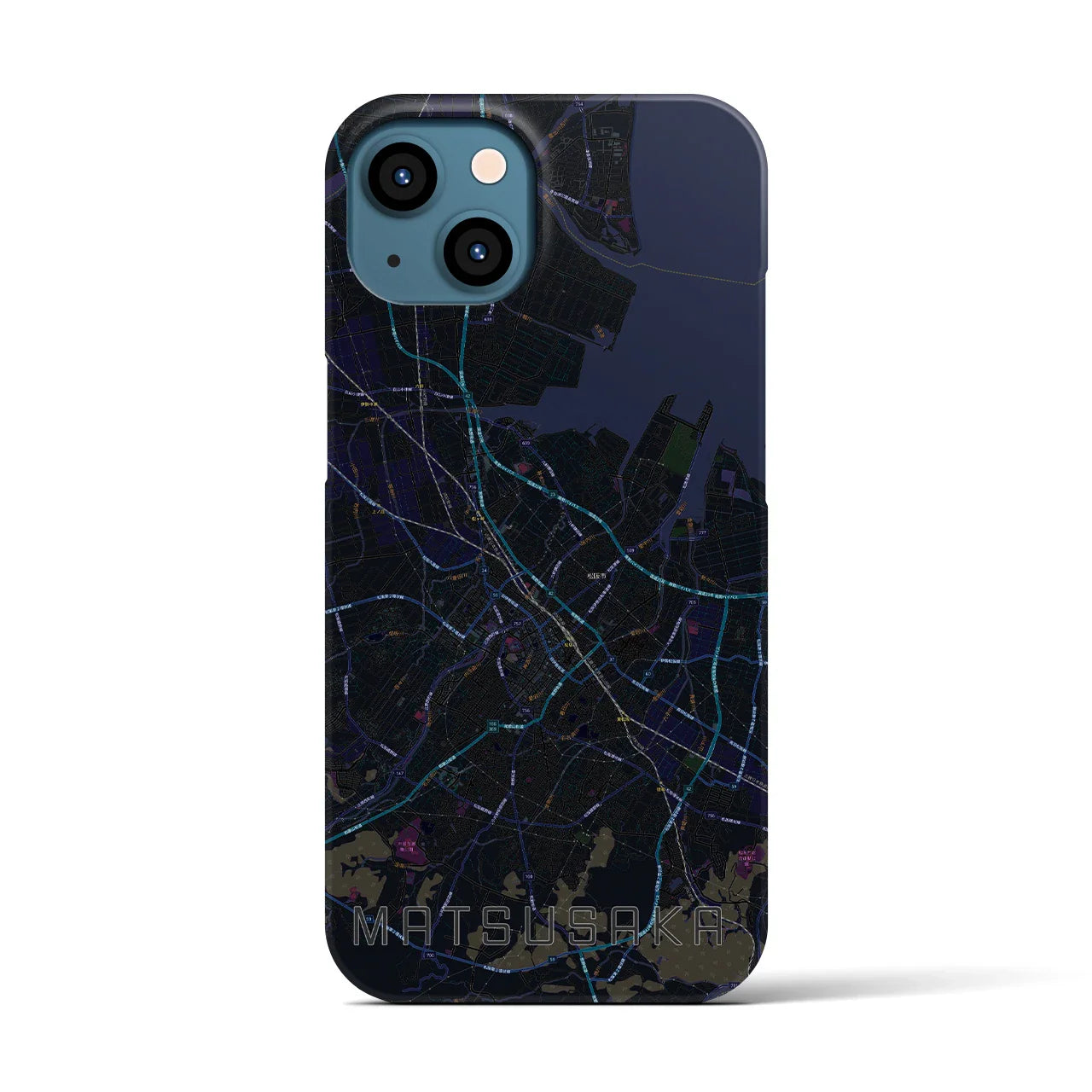 【松阪(三重県)】地図柄iPhoneケース(バックカバータイプ)