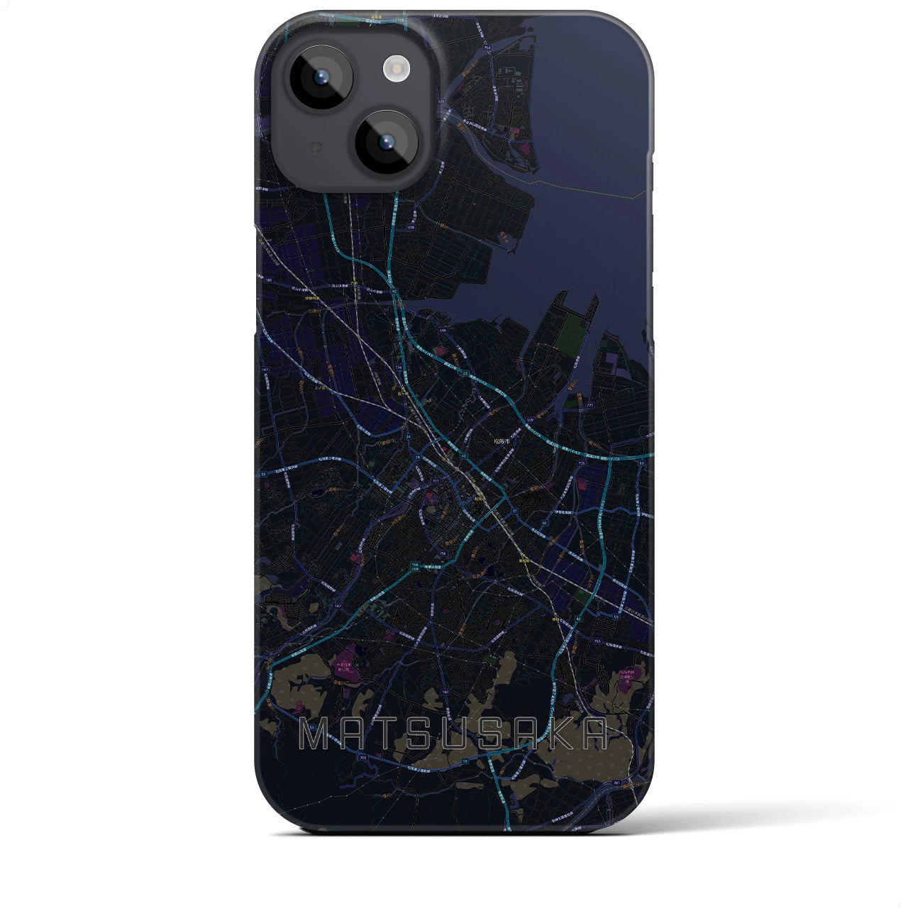 【松阪(三重県)】地図柄iPhoneケース(バックカバータイプ)