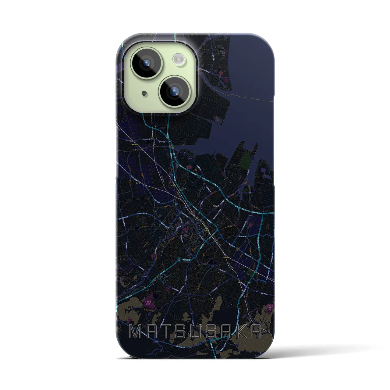 【松阪(三重県)】地図柄iPhoneケース(バックカバータイプ)