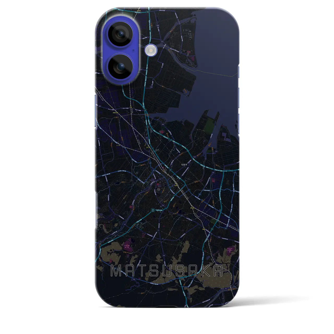 【松阪(三重県)】地図柄iPhoneケース(バックカバータイプ)