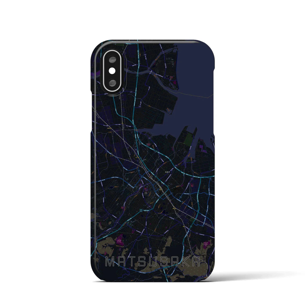 【松阪(三重県)】地図柄iPhoneケース(バックカバータイプ)