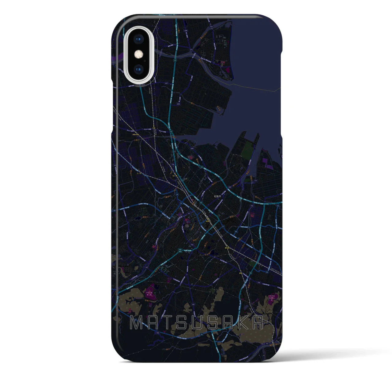 【松阪(三重県)】地図柄iPhoneケース(バックカバータイプ)