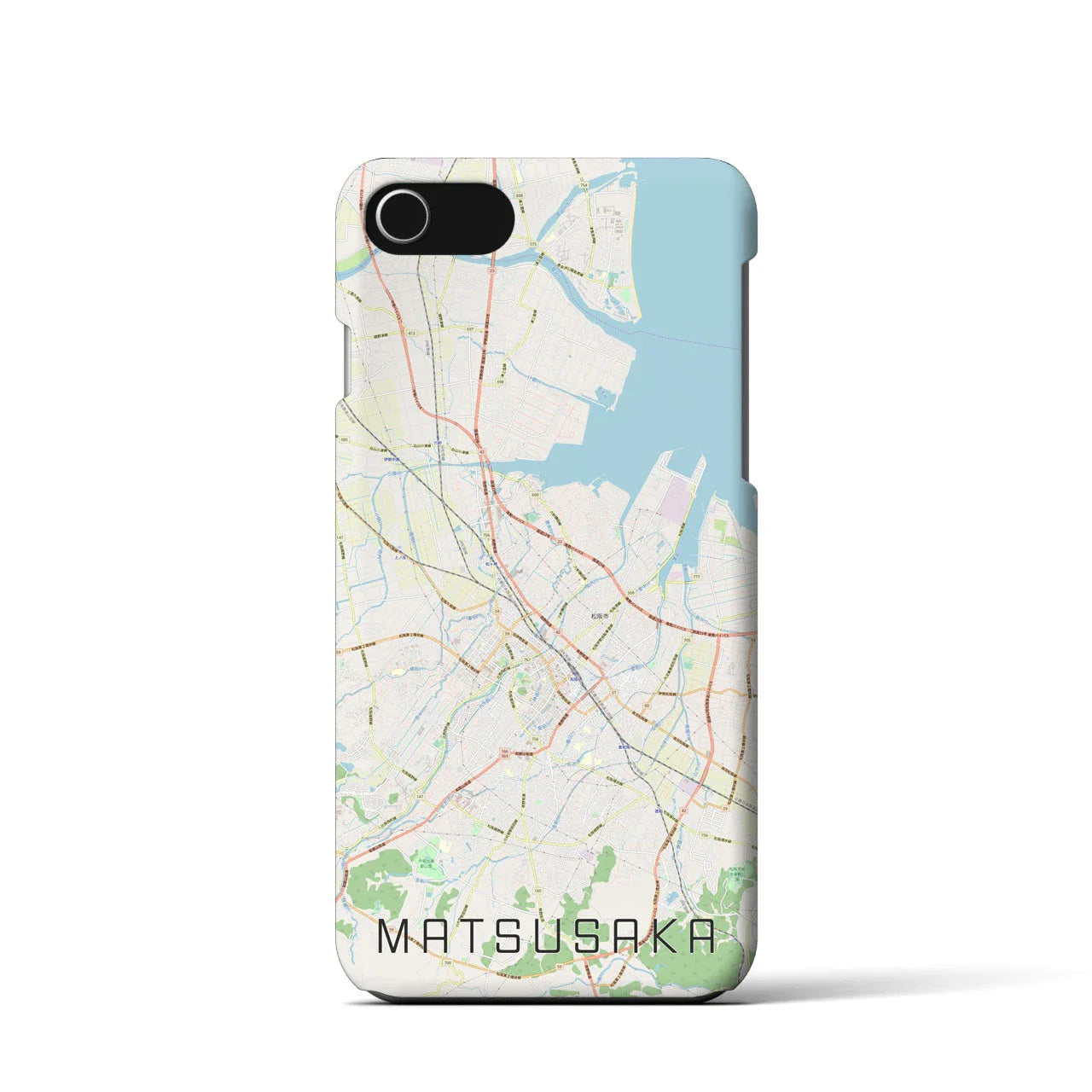 【松阪(三重県)】地図柄iPhoneケース(バックカバータイプ)