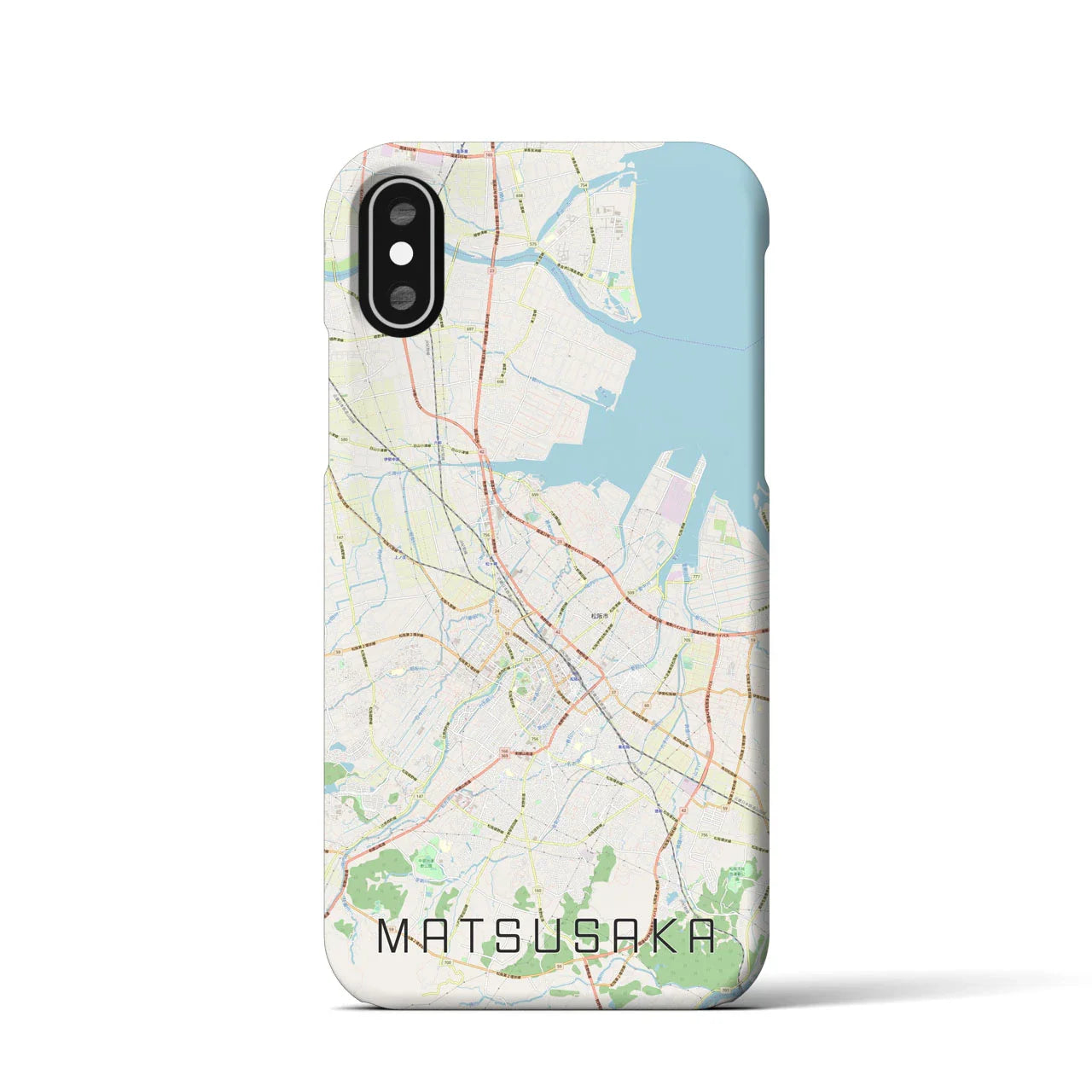 【松阪(三重県)】地図柄iPhoneケース(バックカバータイプ)