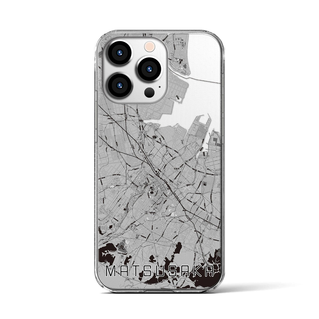 【松阪(三重県)】地図柄iPhoneケース(クリアタイプ)