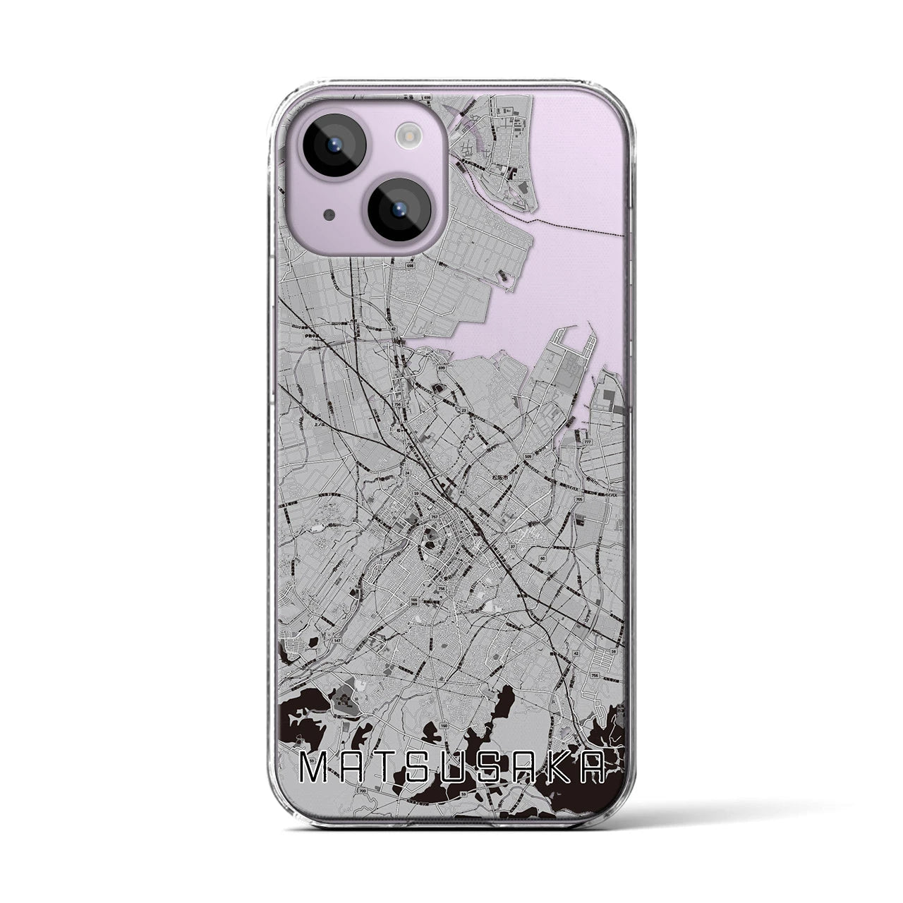 【松阪(三重県)】地図柄iPhoneケース(クリアタイプ)