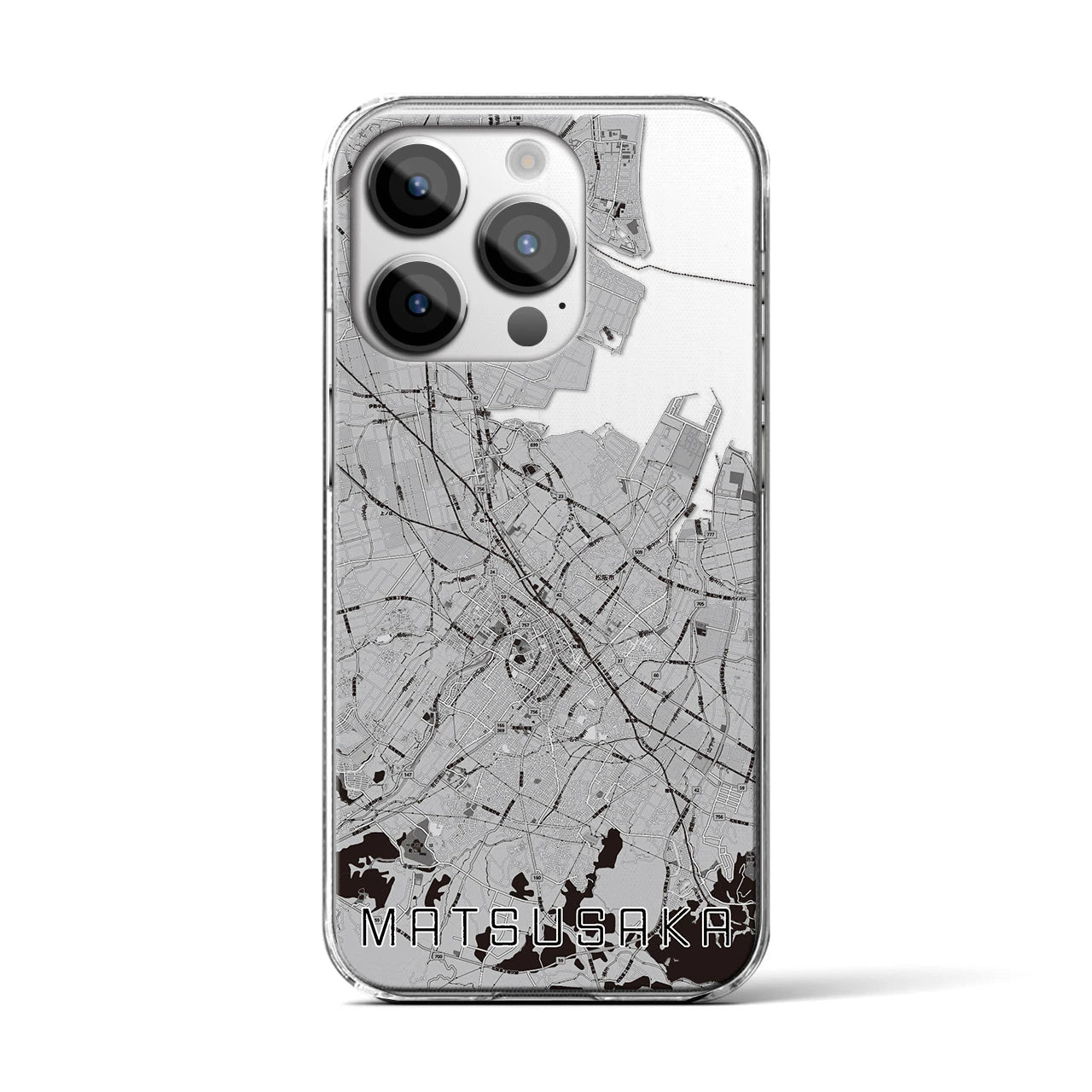 【松阪(三重県)】地図柄iPhoneケース(クリアタイプ)