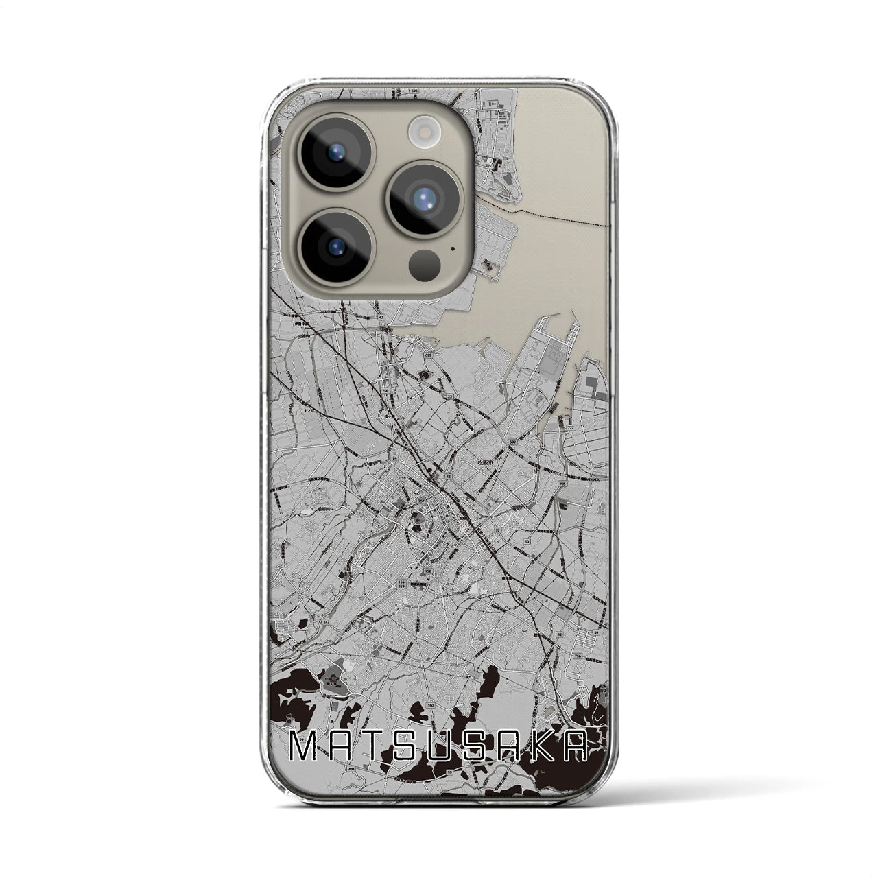 【松阪(三重県)】地図柄iPhoneケース(クリアタイプ)