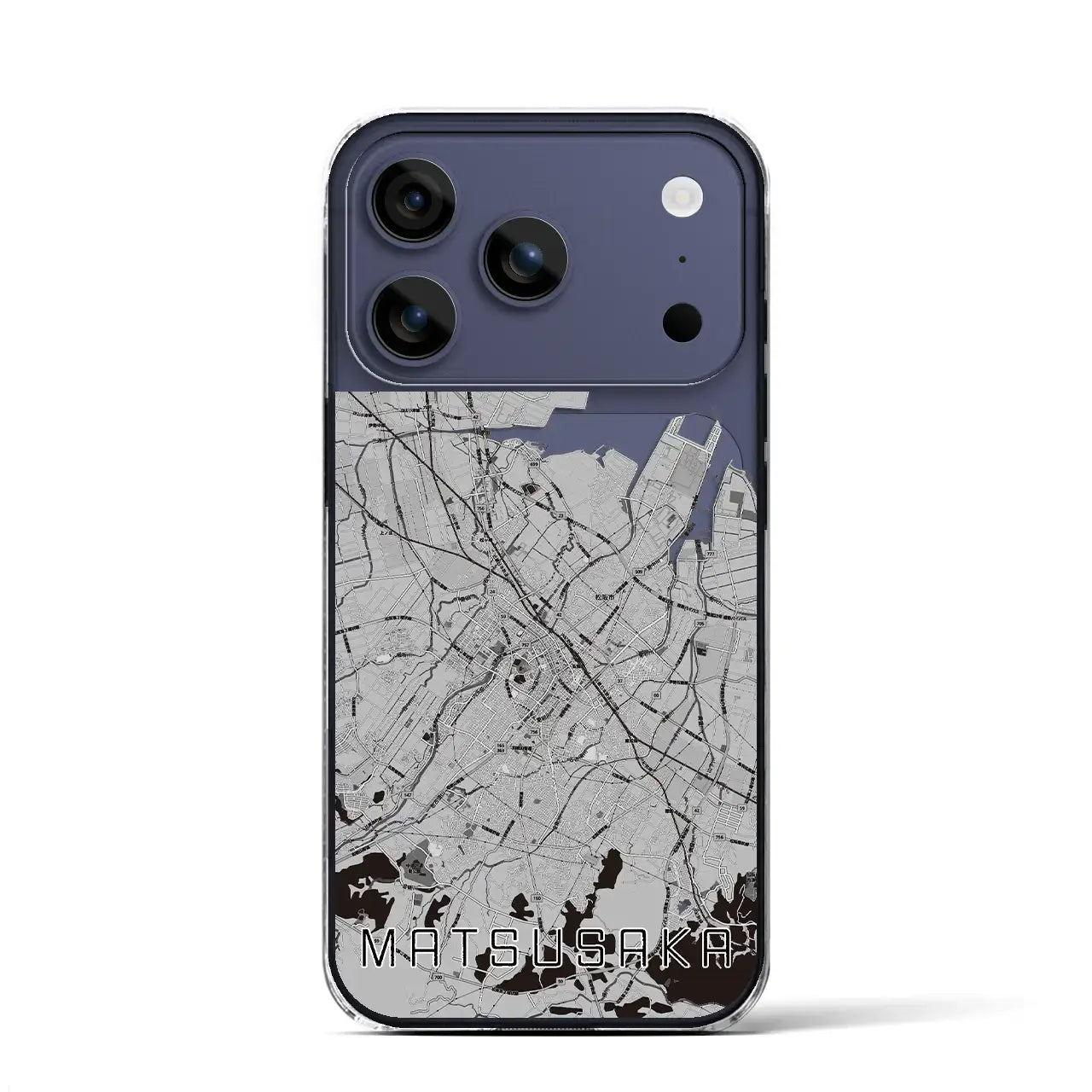 【松阪(三重県)】地図柄iPhoneケース(クリアタイプ)