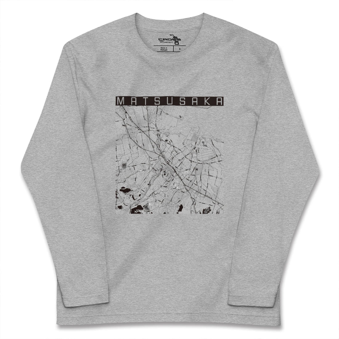 【松阪(三重県)】地図柄ロングスリーブTシャツ