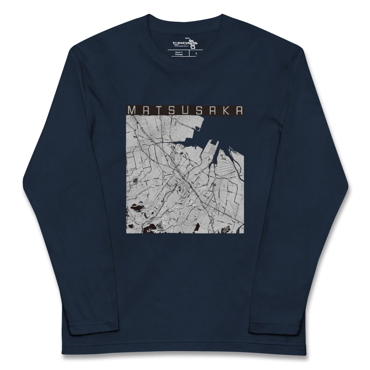 【松阪(三重県)】地図柄ロングスリーブTシャツ