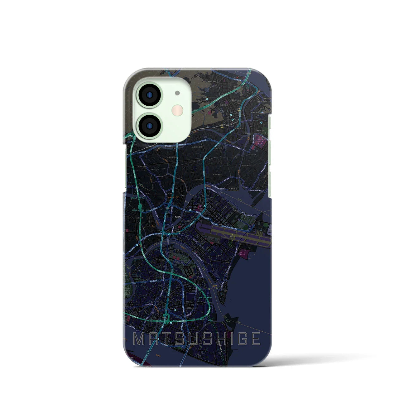 【松茂(徳島県)】地図柄iPhoneケース(バックカバータイプ)