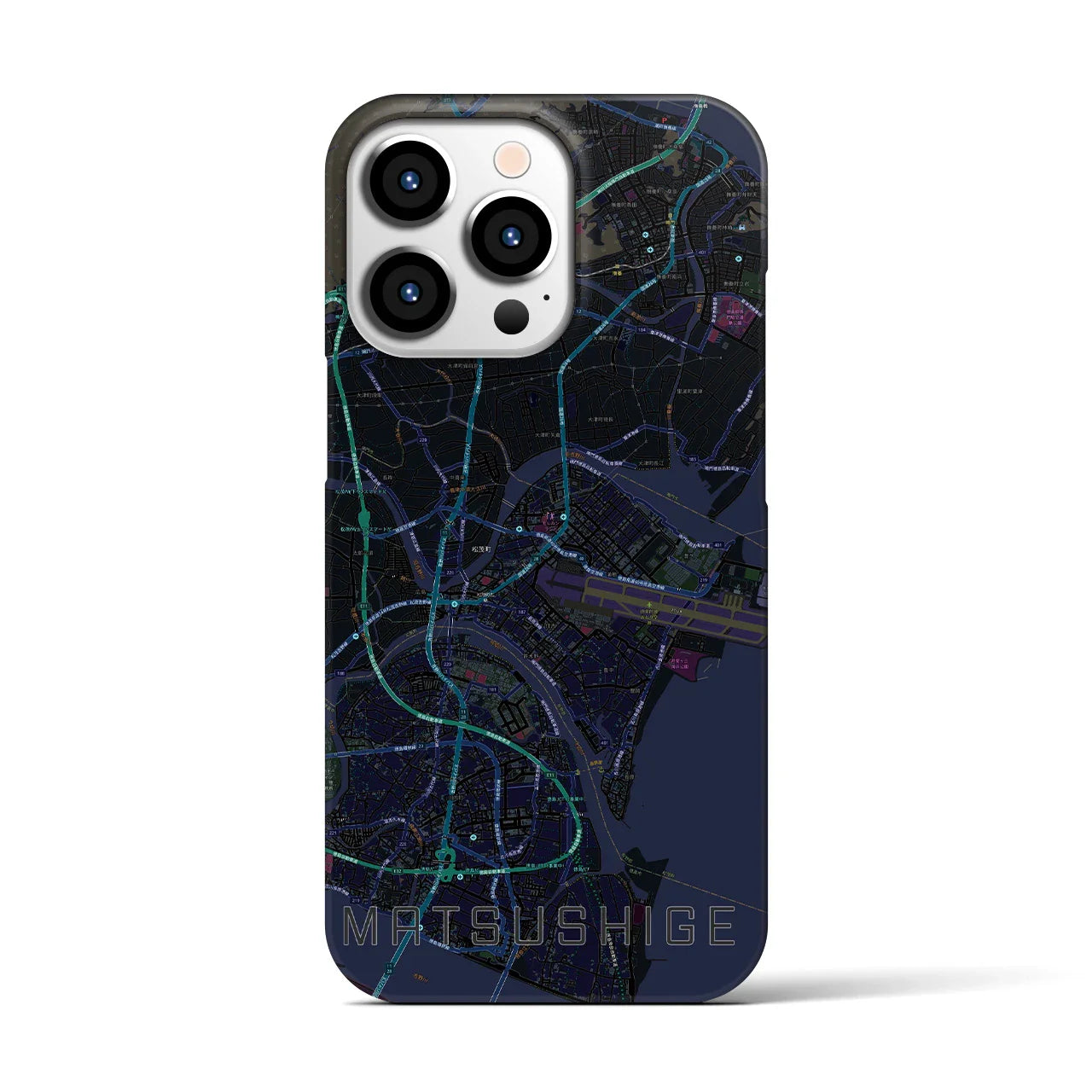 【松茂(徳島県)】地図柄iPhoneケース(バックカバータイプ)
