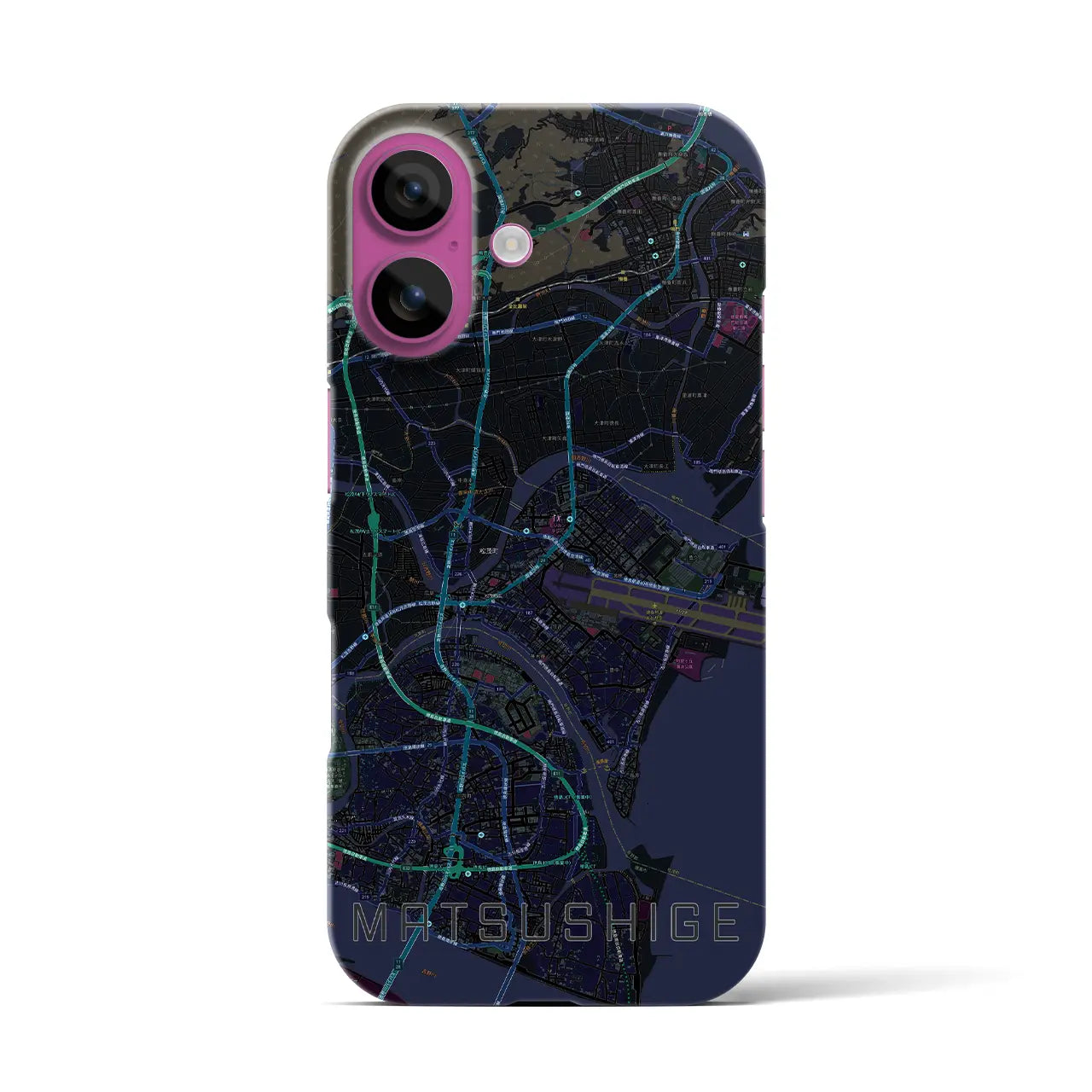 【松茂(徳島県)】地図柄iPhoneケース(バックカバータイプ)