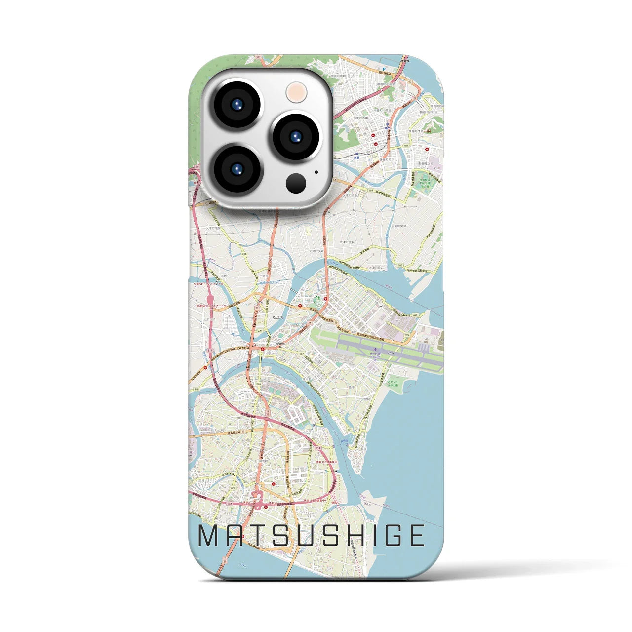 【松茂(徳島県)】地図柄iPhoneケース(バックカバータイプ)