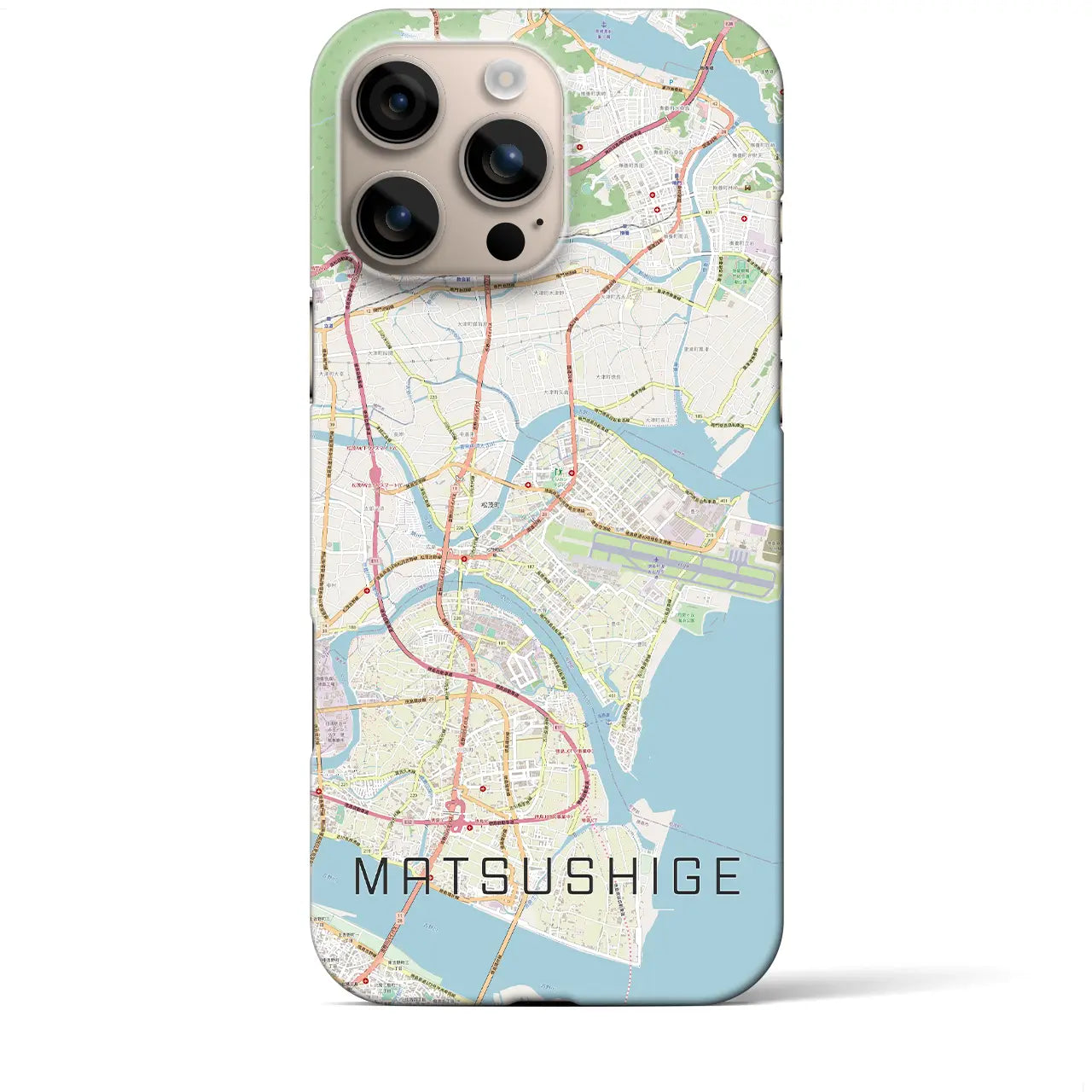 【松茂(徳島県)】地図柄iPhoneケース(バックカバータイプ)