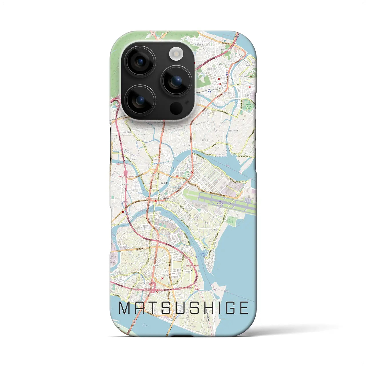 【松茂(徳島県)】地図柄iPhoneケース(バックカバータイプ)