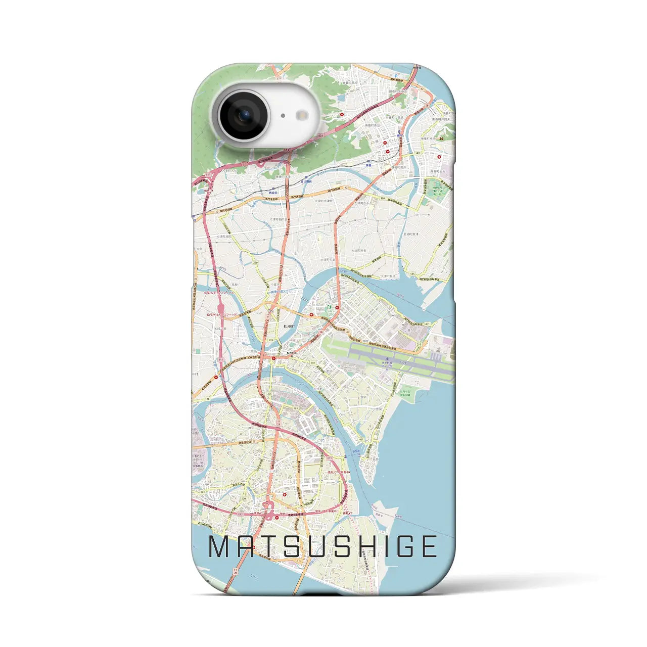 【松茂(徳島県)】地図柄iPhoneケース(バックカバータイプ)