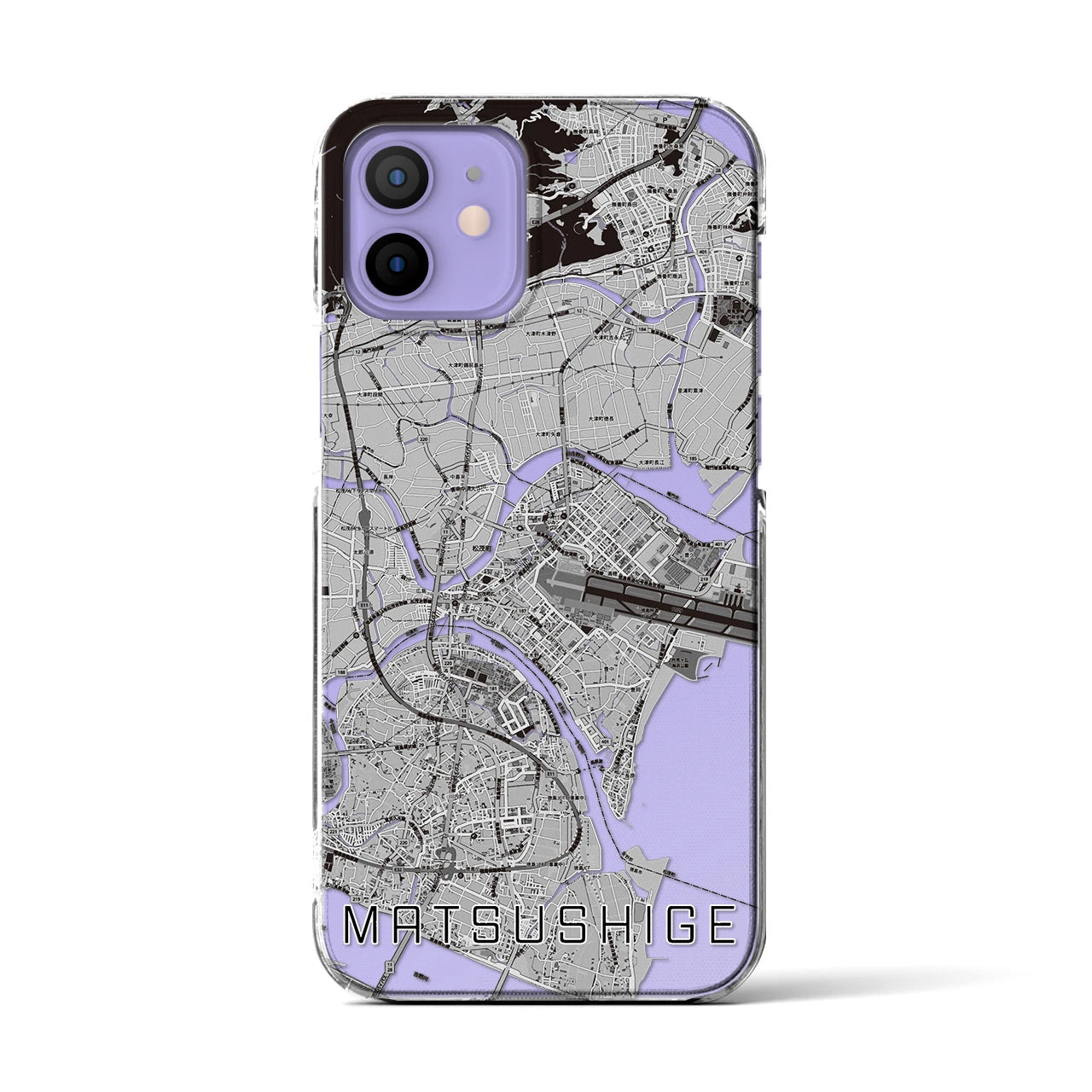 【松茂(徳島県)】地図柄iPhoneケース(クリアタイプ)