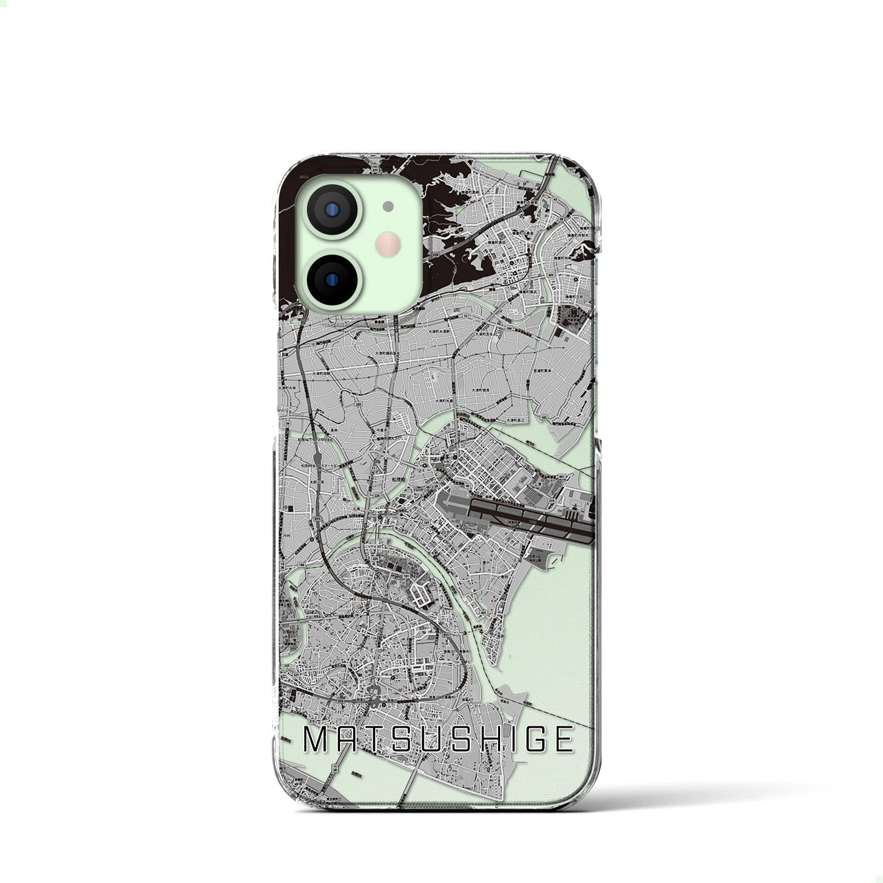 【松茂(徳島県)】地図柄iPhoneケース(クリアタイプ)
