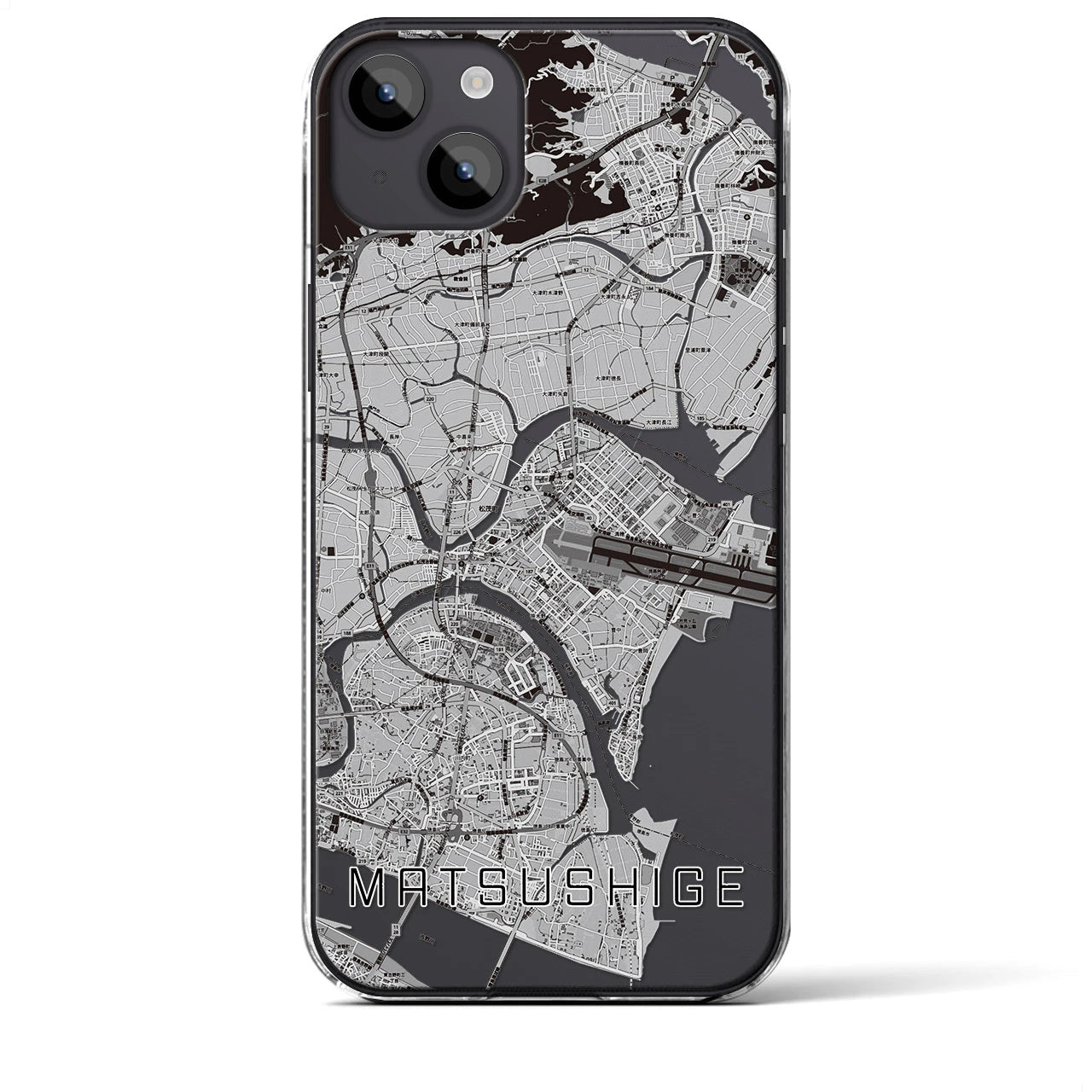 【松茂(徳島県)】地図柄iPhoneケース(クリアタイプ)