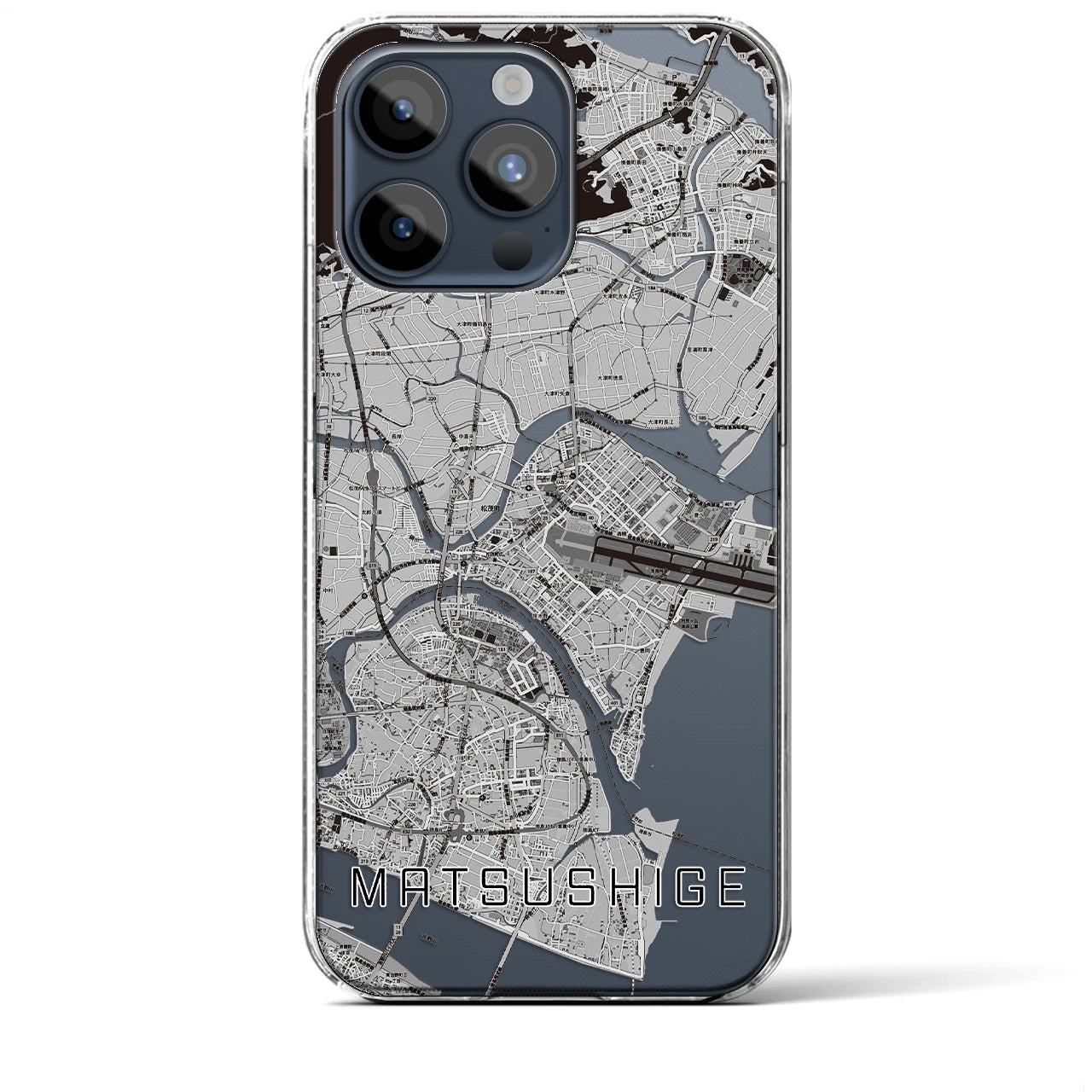 【松茂(徳島県)】地図柄iPhoneケース(クリアタイプ)