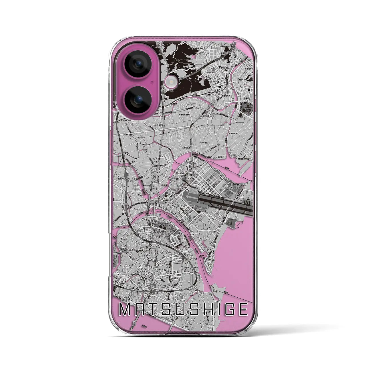 【松茂(徳島県)】地図柄iPhoneケース(クリアタイプ)