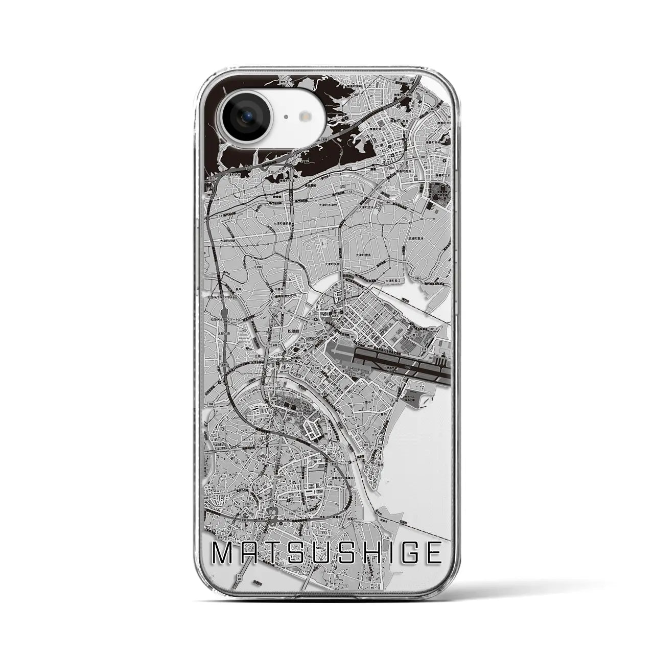 【松茂(徳島県)】地図柄iPhoneケース(クリアタイプ)