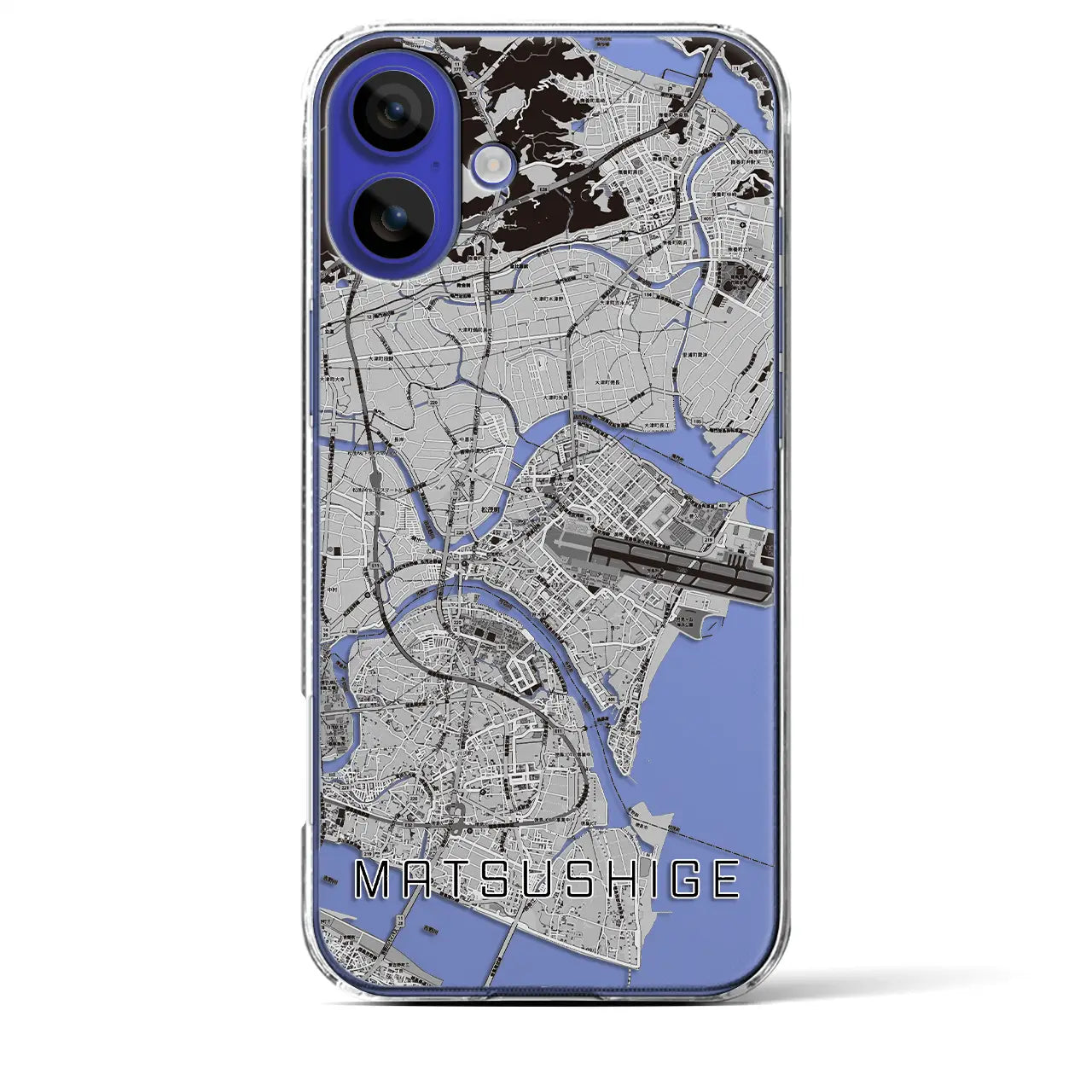 【松茂(徳島県)】地図柄iPhoneケース(クリアタイプ)