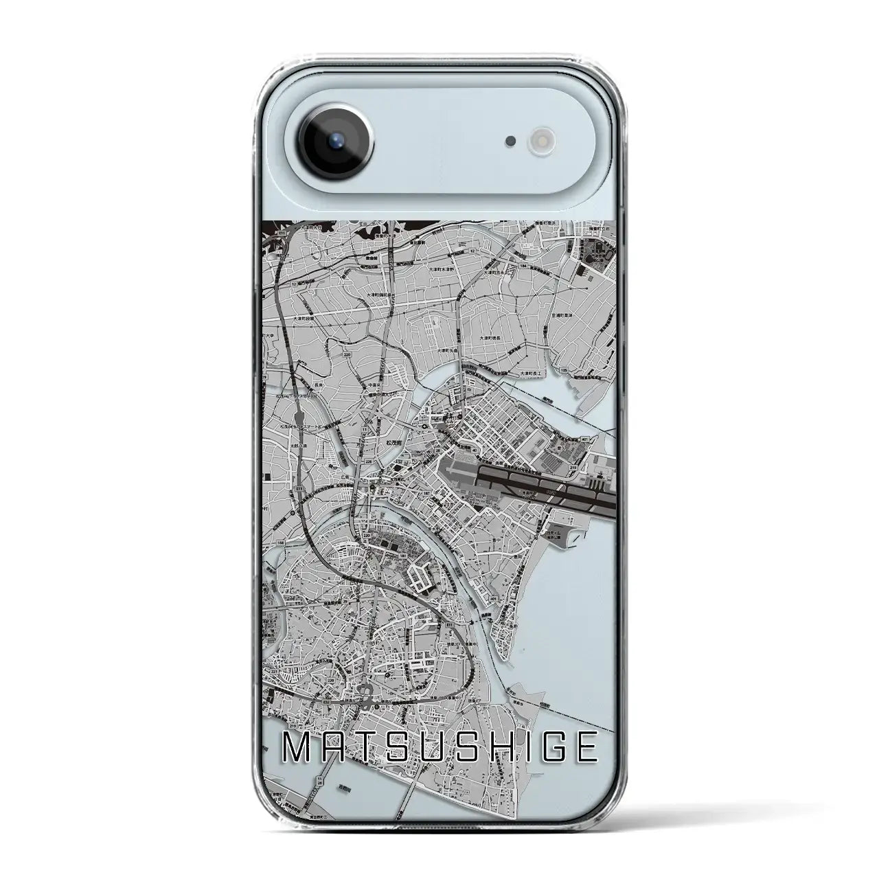 【松茂(徳島県)】地図柄iPhoneケース(クリアタイプ)