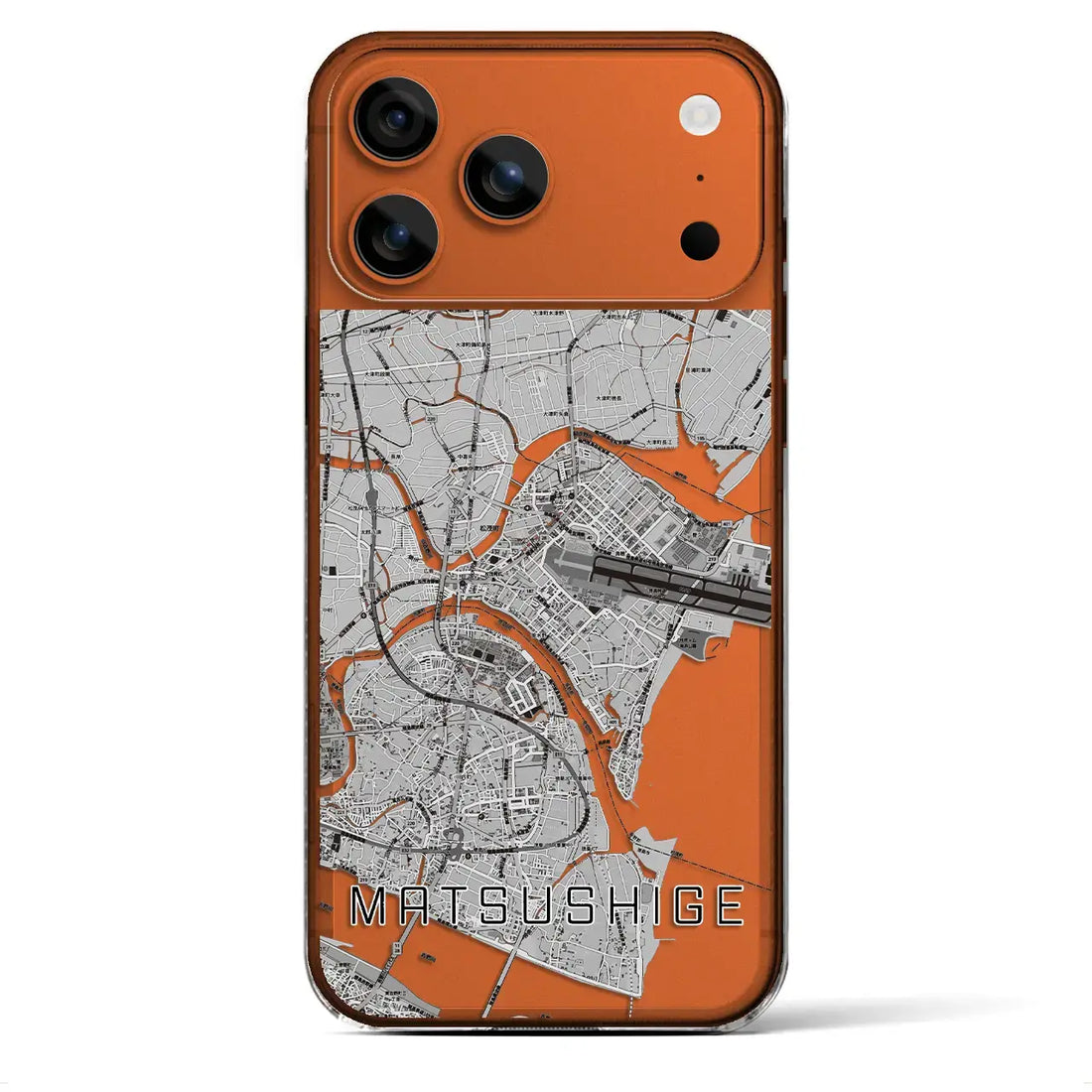【松茂(徳島県)】地図柄iPhoneケース(クリアタイプ)