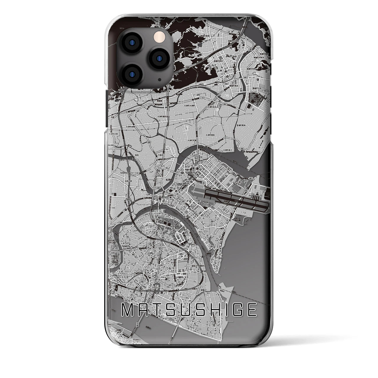 【松茂(徳島県)】地図柄iPhoneケース(クリアタイプ)