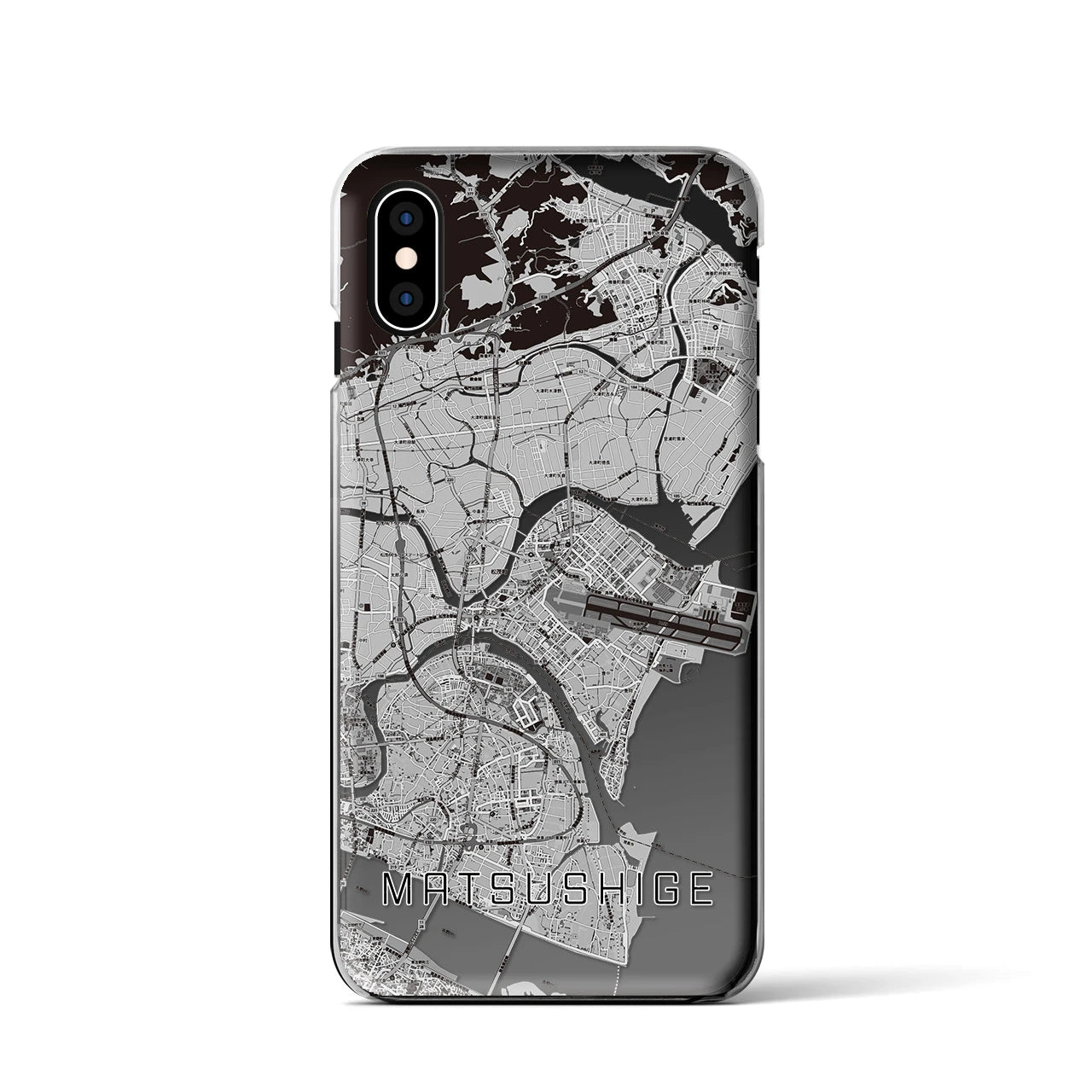 【松茂(徳島県)】地図柄iPhoneケース(クリアタイプ)