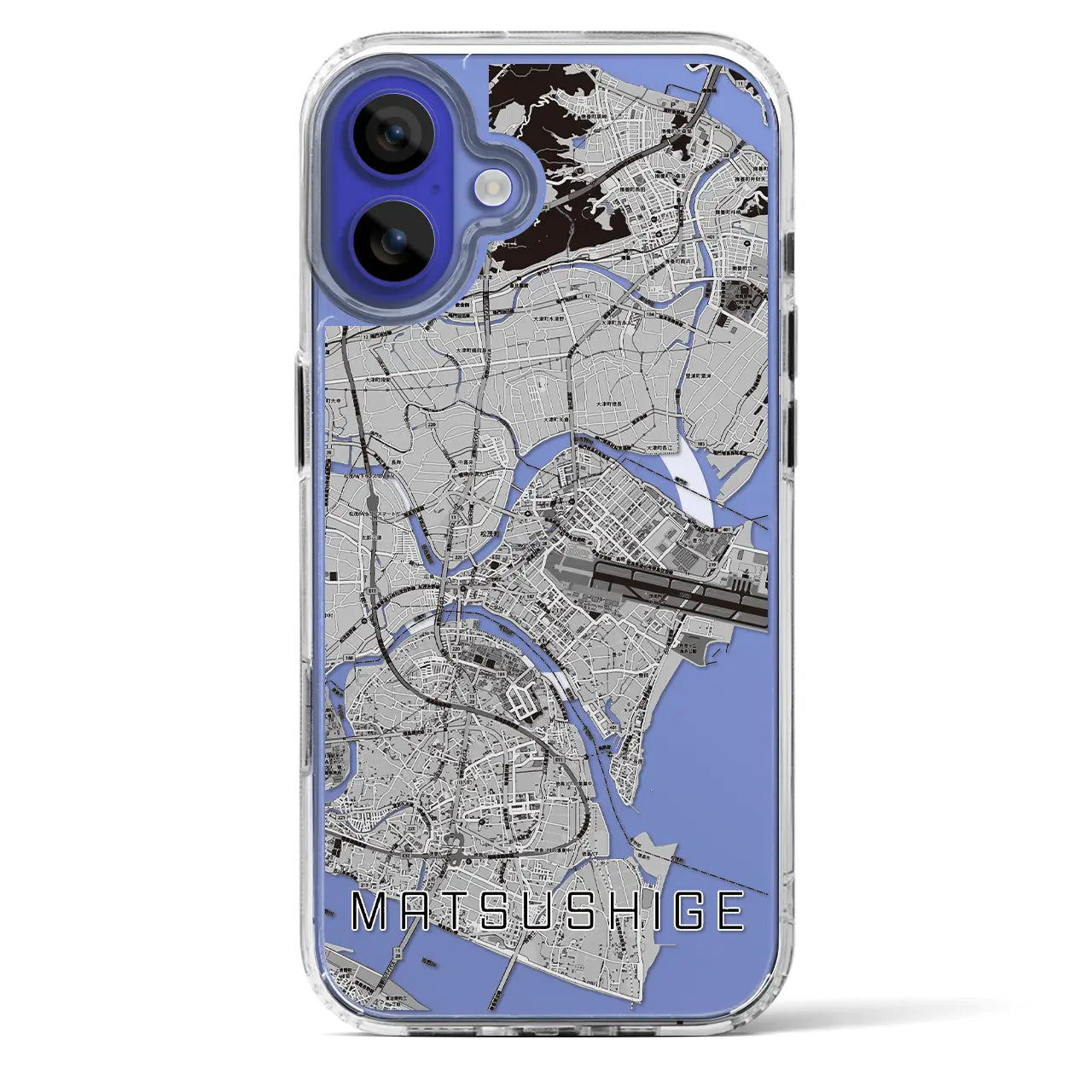 【松茂(徳島県)】地図柄iPhoneケース(MagSafeタイプ)
