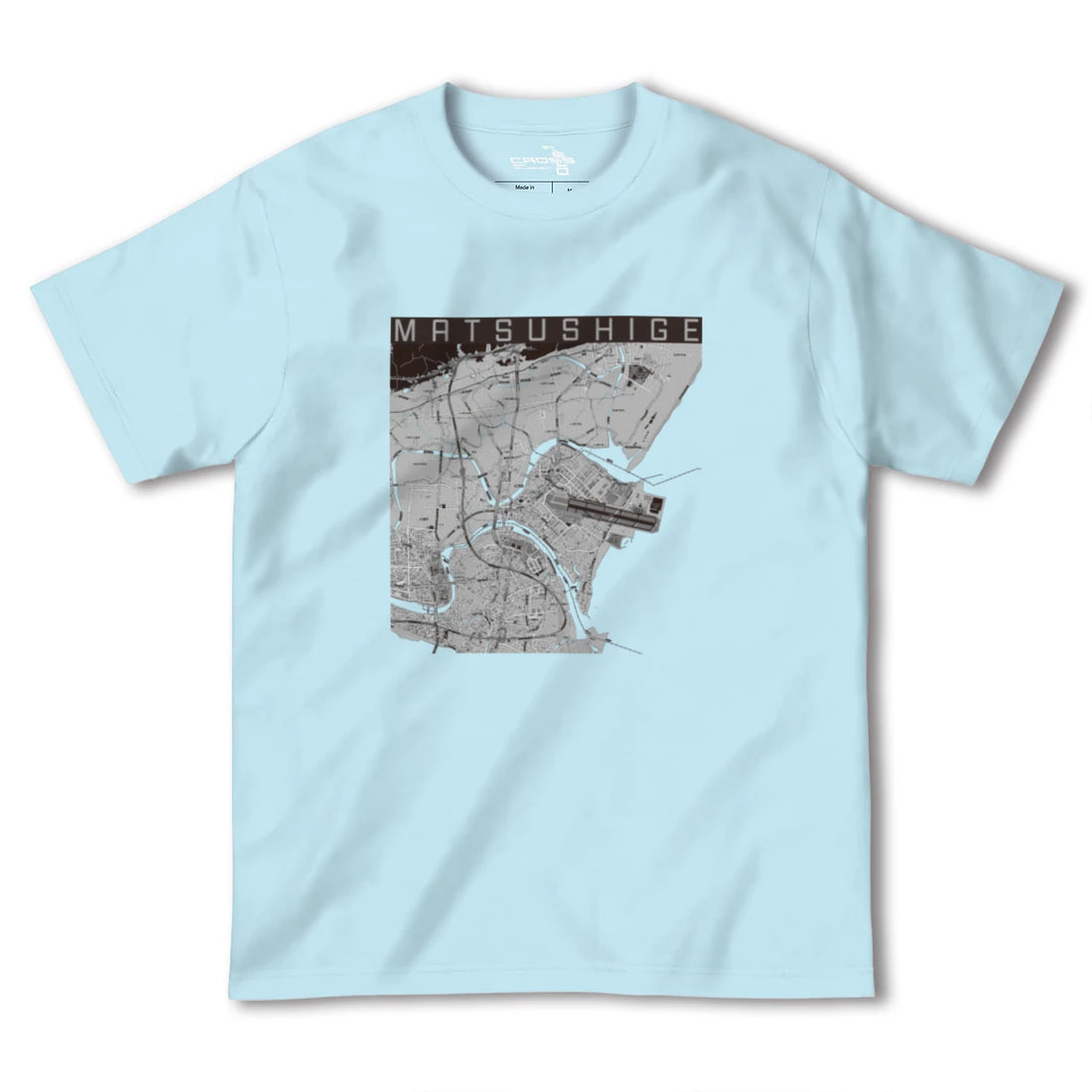【松茂(徳島県)】地図柄ヘビーウェイトTシャツ