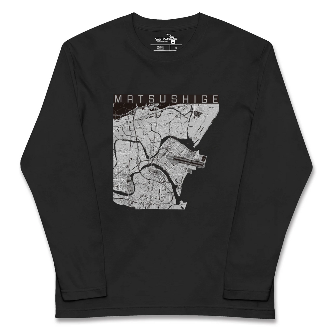 【松茂(徳島県)】地図柄ロングスリーブTシャツ